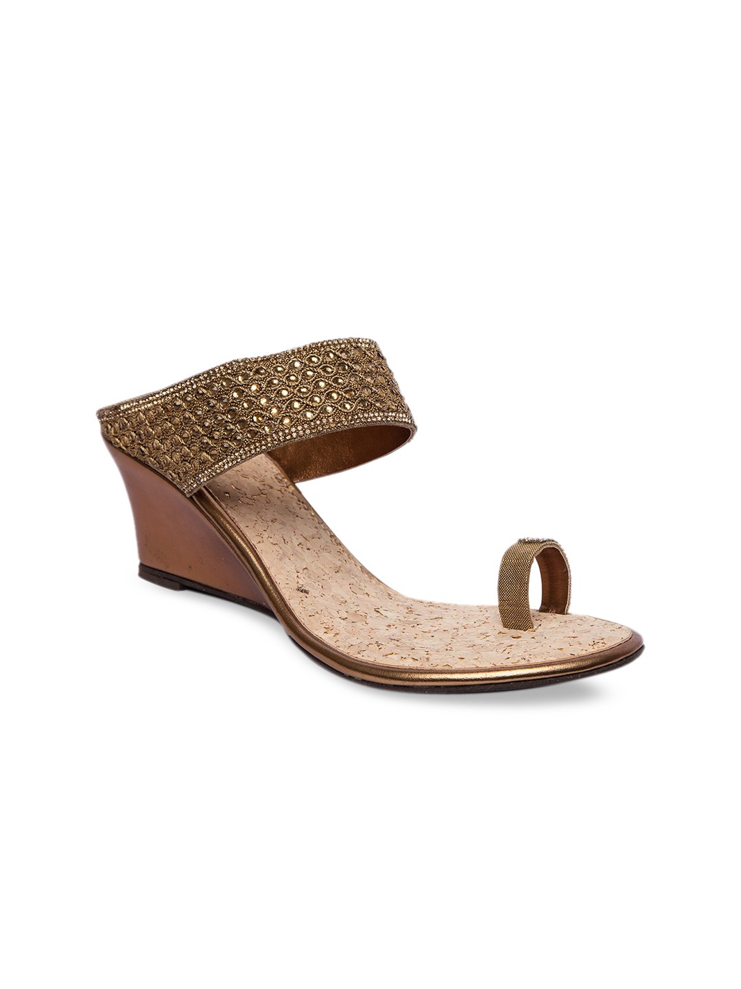 

Inc 5 Women Gold-Toned Embellished Sandals