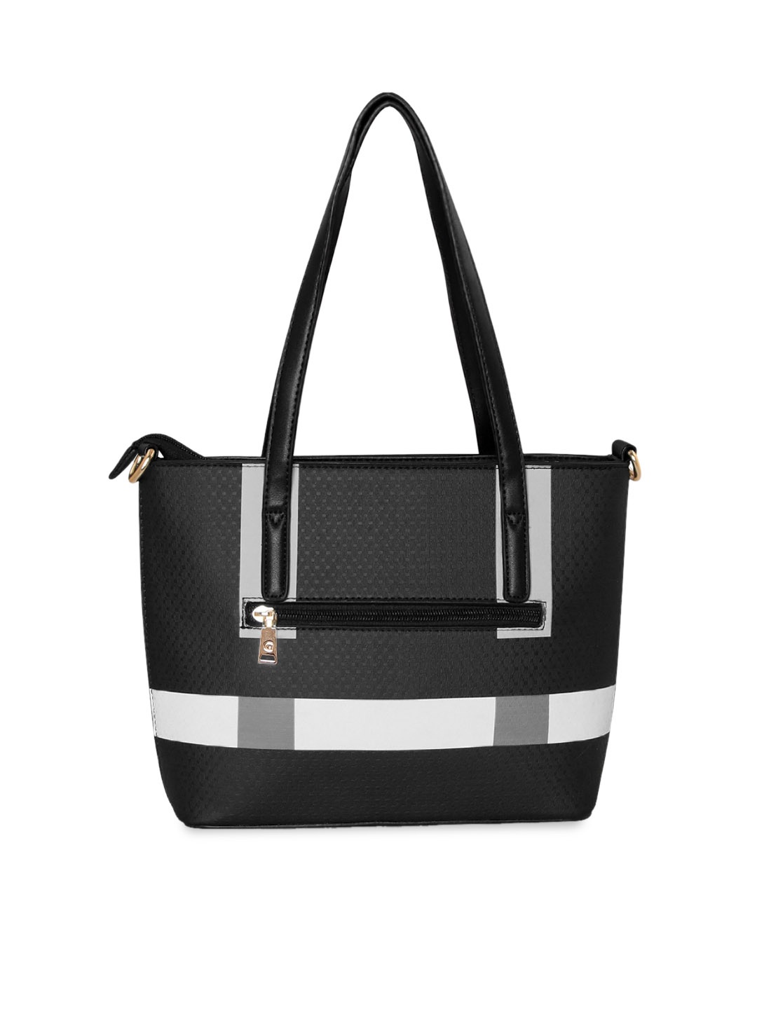 

GIORDANO Black & White Textured Handheld Bag