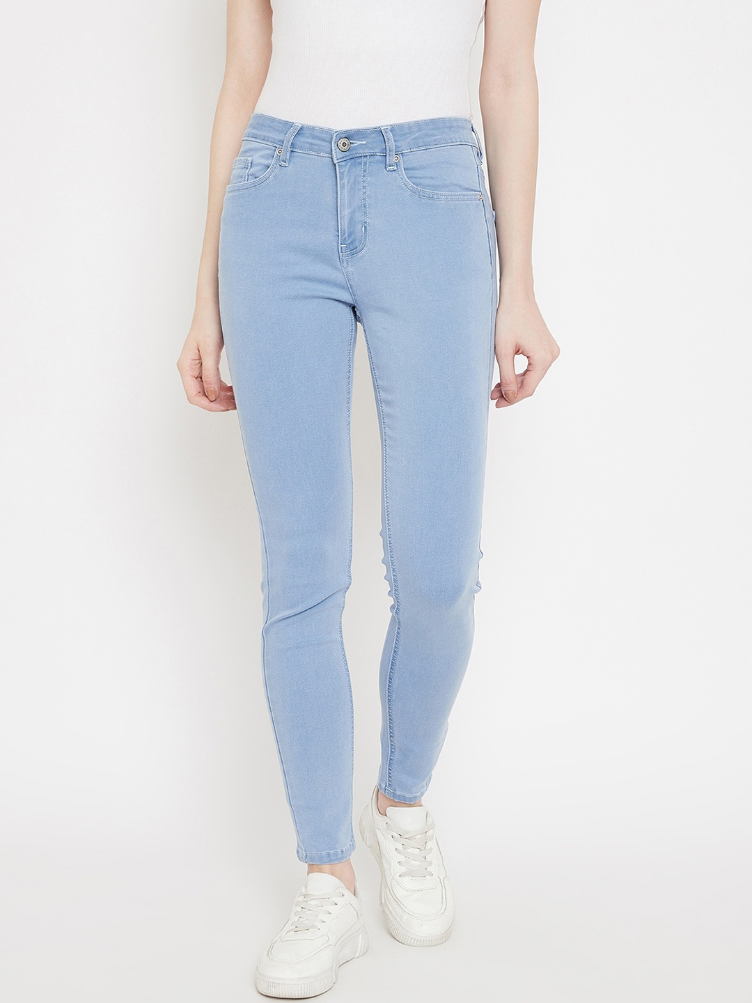 

Madame Women Blue Regular Fit Mid-Rise Clean Look Jeans