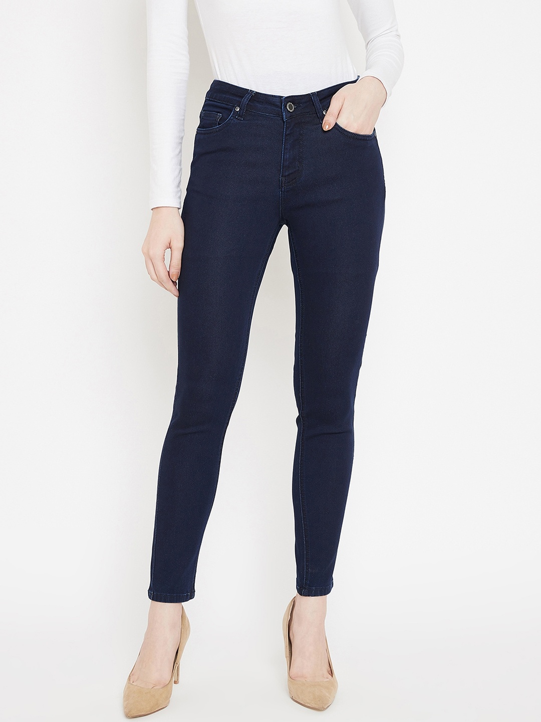 

Madame Women Blue Regular Fit Mid-Rise Clean Look Jeans