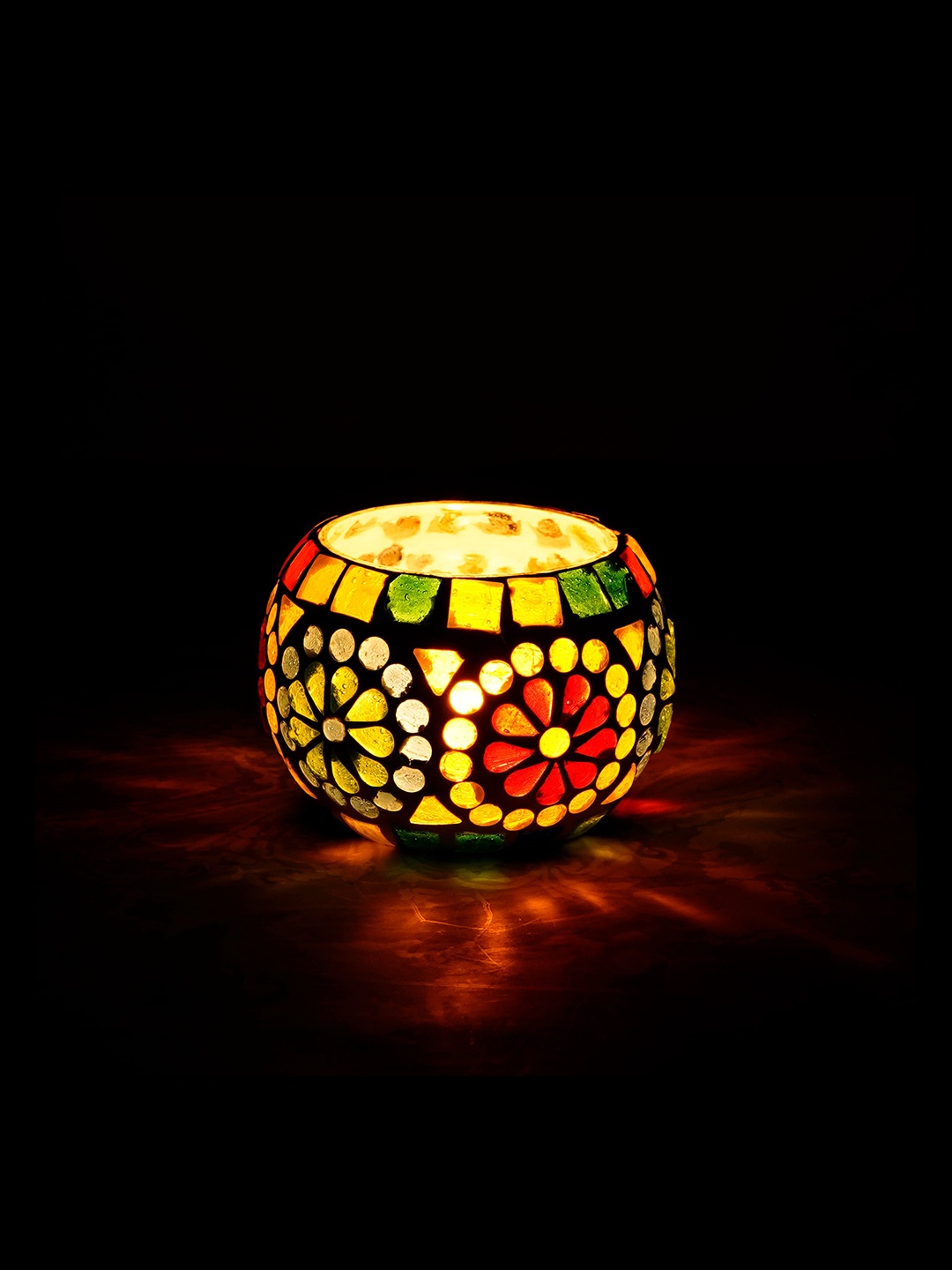 

eCraftIndia Multicoloured Candle Holder, Multi