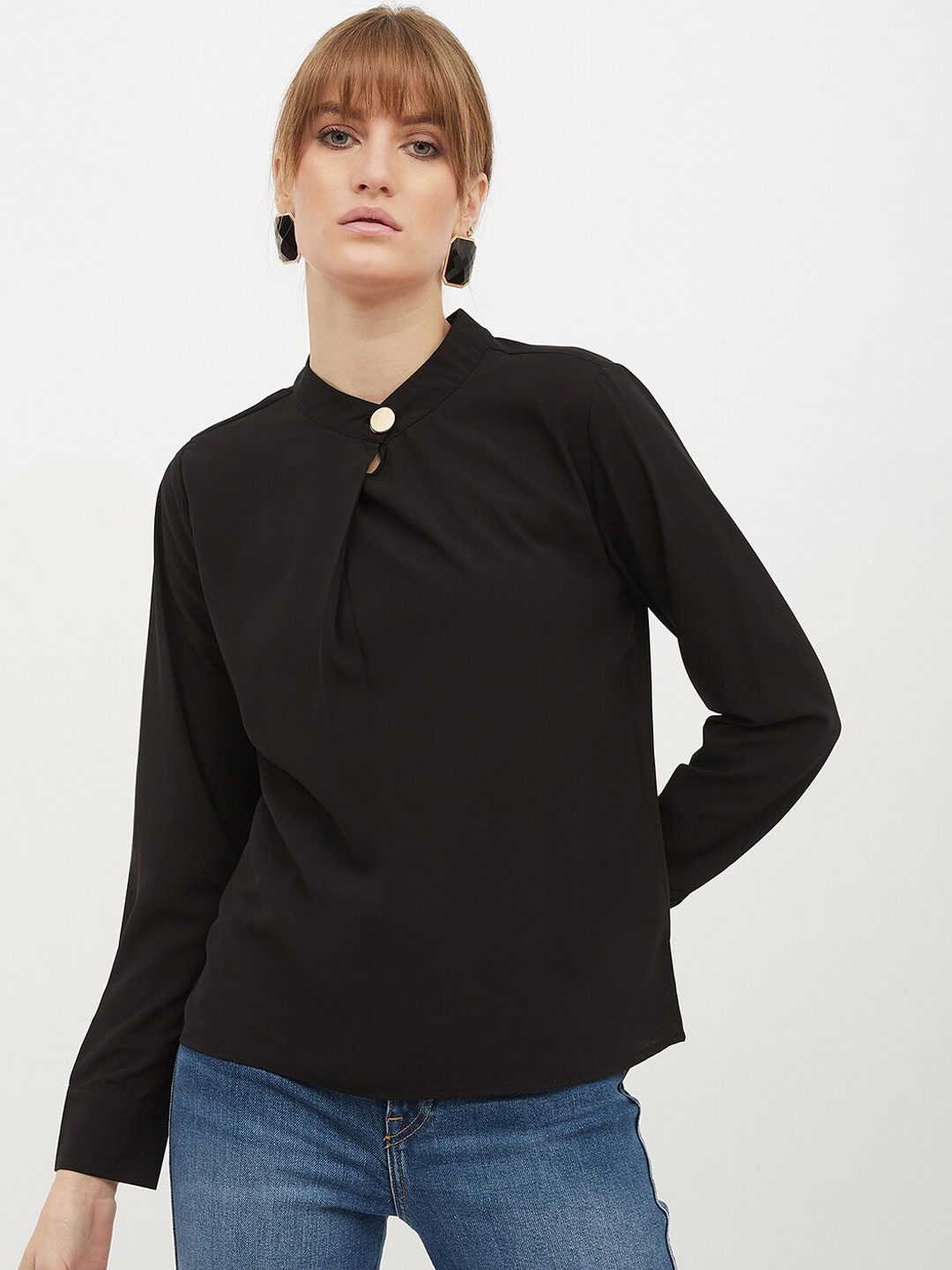 

Harpa Women Black Solid Top