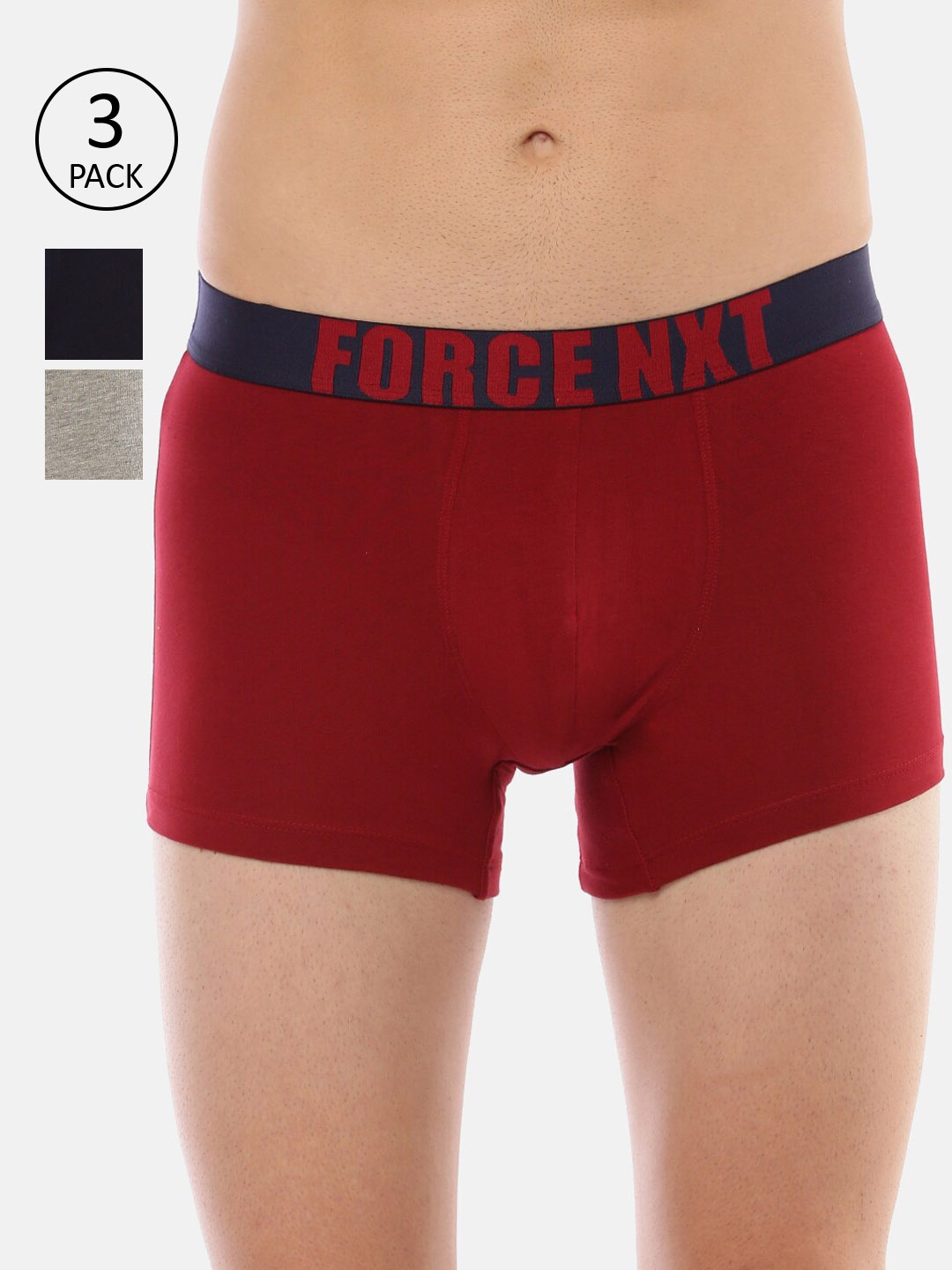 Force NXT Men Pack Of 3 Assorted Trunks MNFL-45-PO3