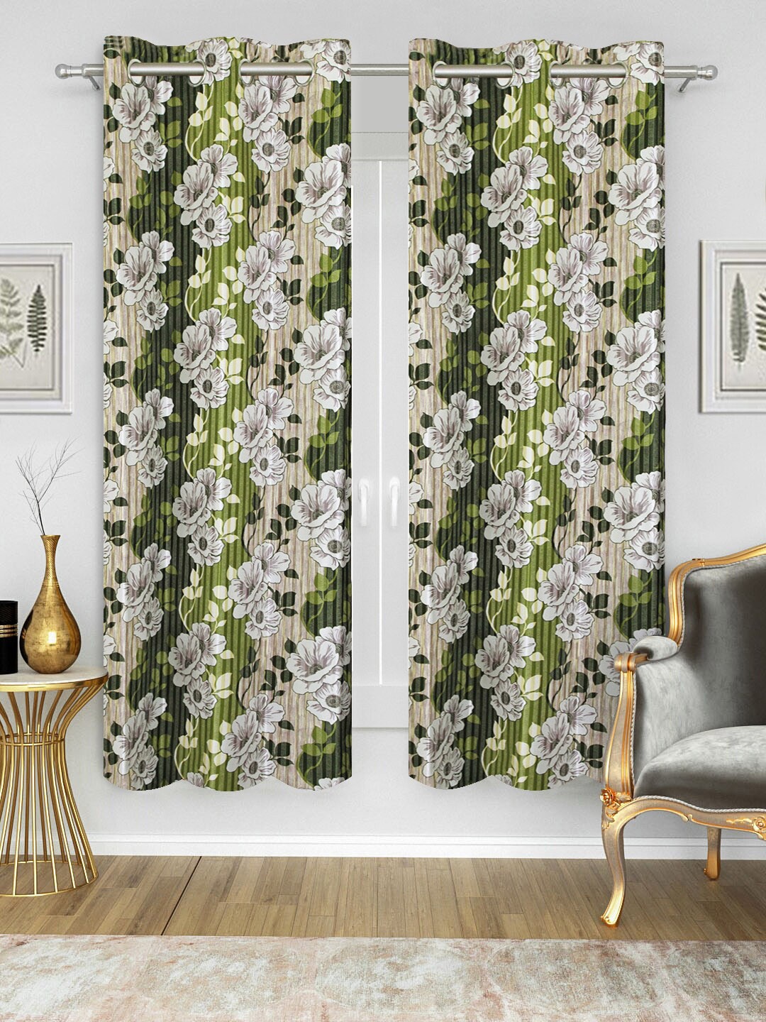 

Good Homes by Home Candy Green Set of 2 Window Curtains