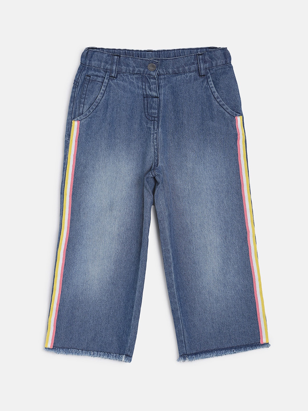 MINI KLUB Infant Girls Blue Regular Fit Mid-Rise Clean Look Jeans