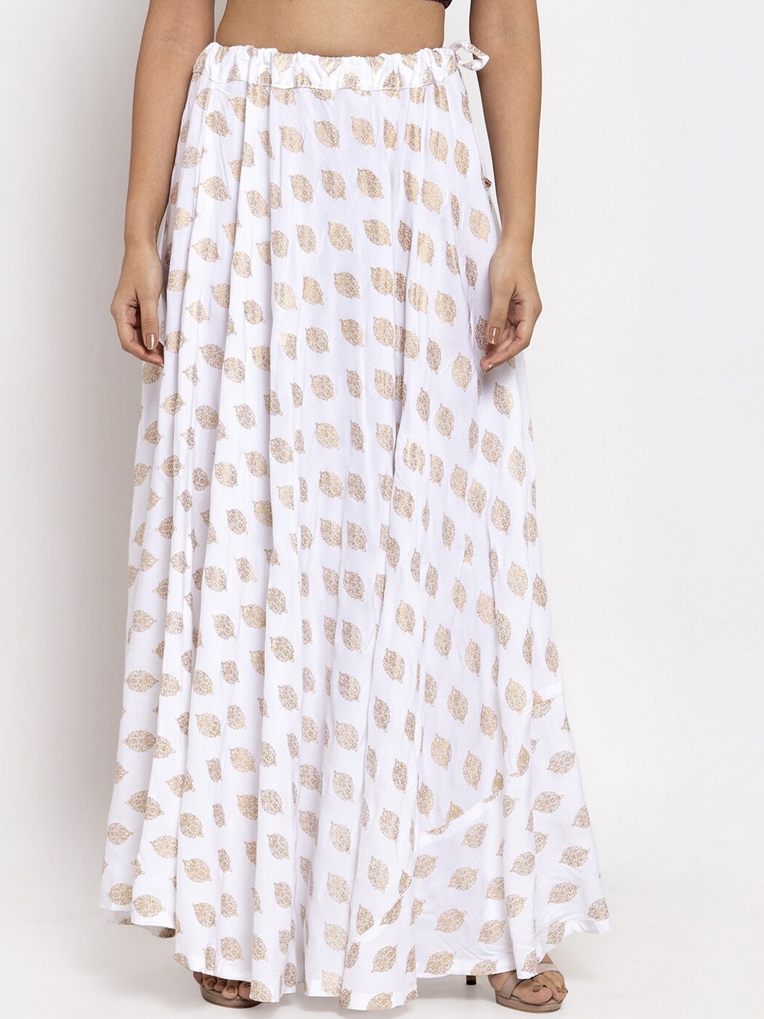 

Clora Creation Women White Printed Skirt
