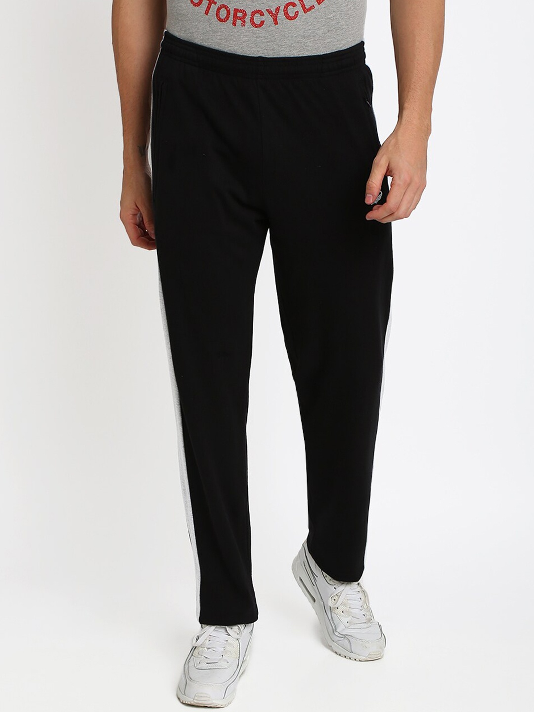 

Crocodile Men Black Solid Slim-Fit Track Pants