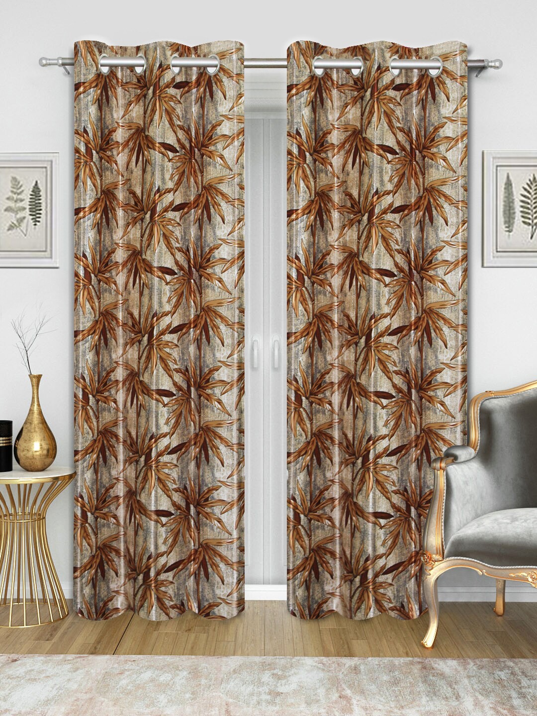 

Good Homes by Home Candy Brown Set of 2 Long Door Curtains