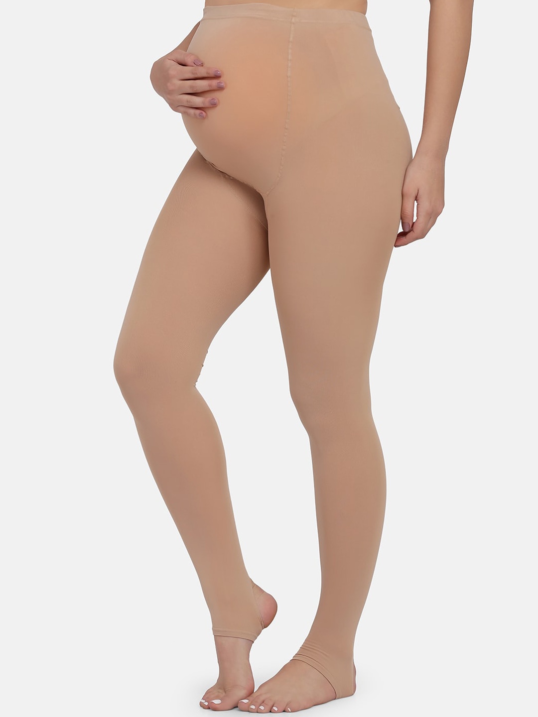

MAMMA PRESTO Women Beige Solid Maternity Stockings