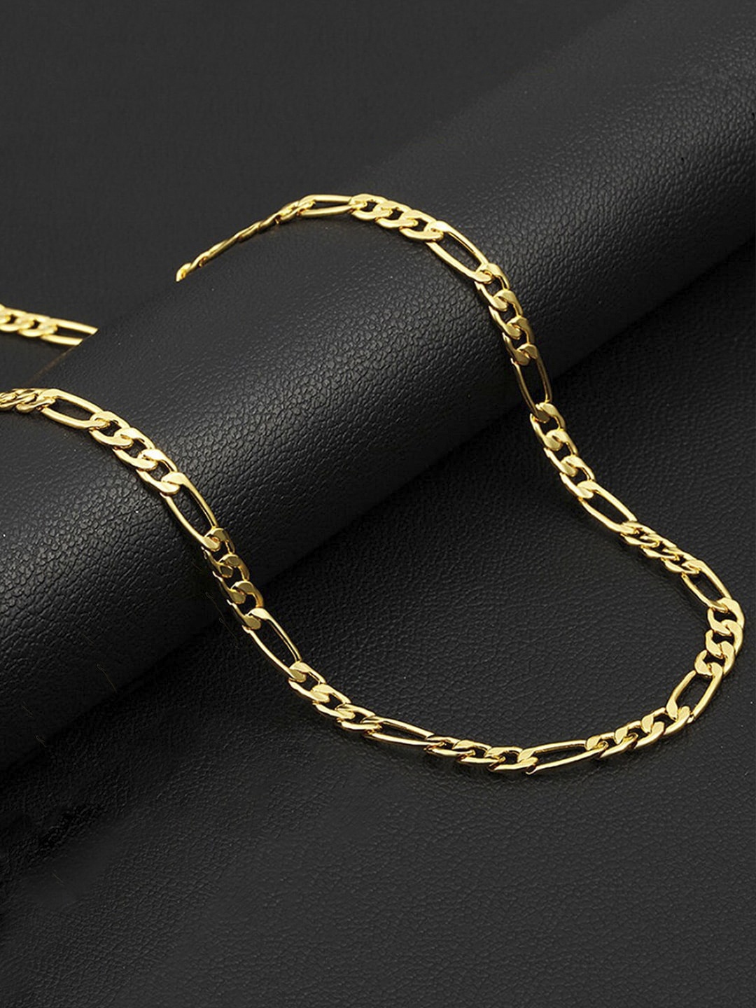 

Yellow Chimes Men Gold-Plated Figaro Chain