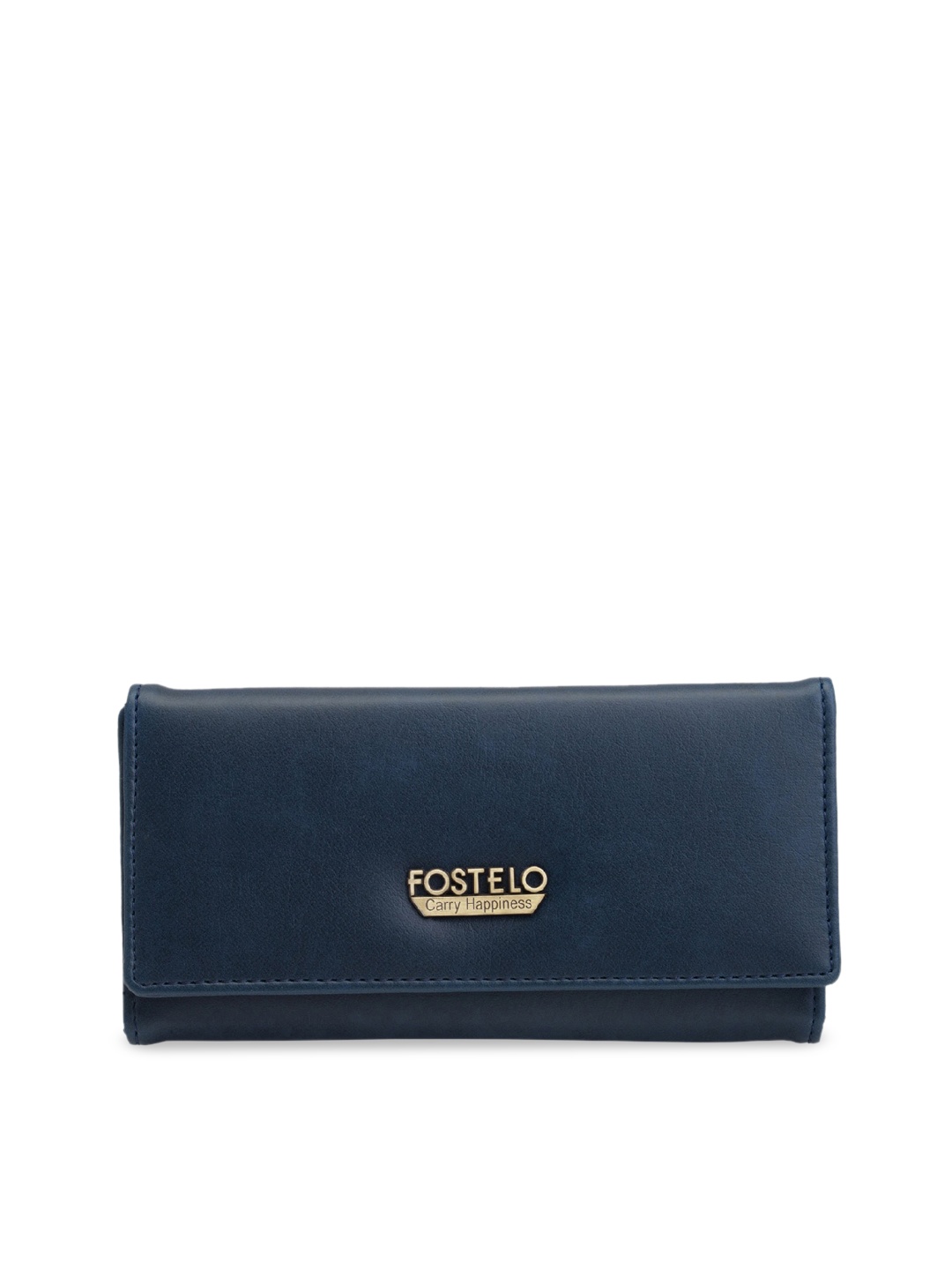 

Fostelo Women Navy Blue Solid Two Fold Wallet