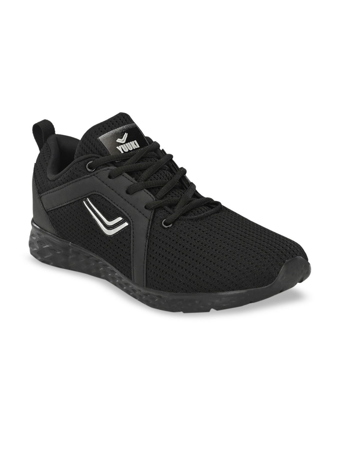 

Yuuki Men Black Mesh Running Shoes