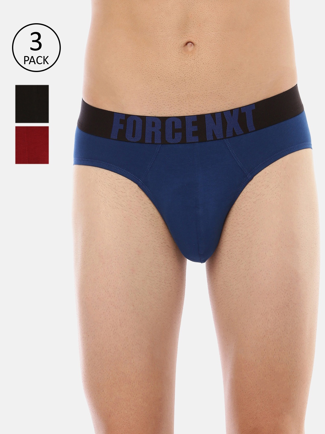 

Force NXT Men Pack Of 3 Assorted Basic Briefs MNFL-35-PO3