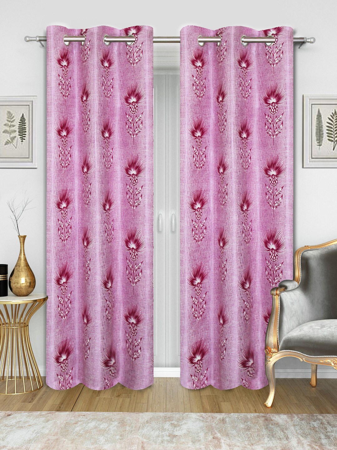 

Good Homes by Home Candy Purple Set of 2 Long Door Curtains