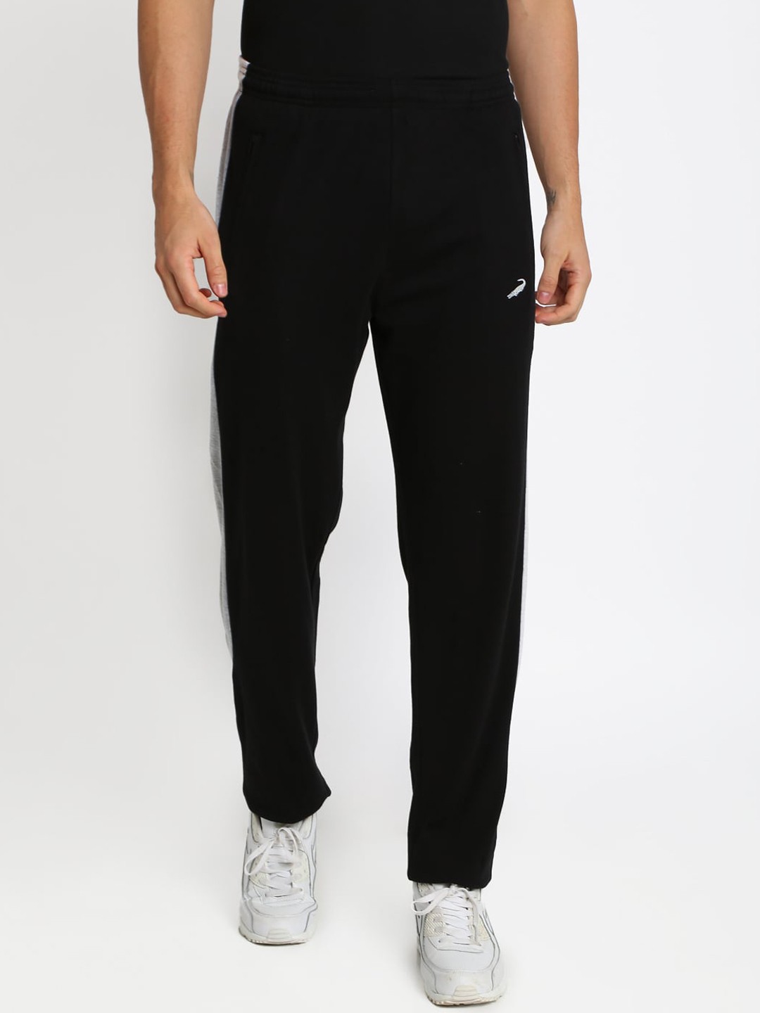 

Crocodile Men Black Solid Slim-Fit Track Pants