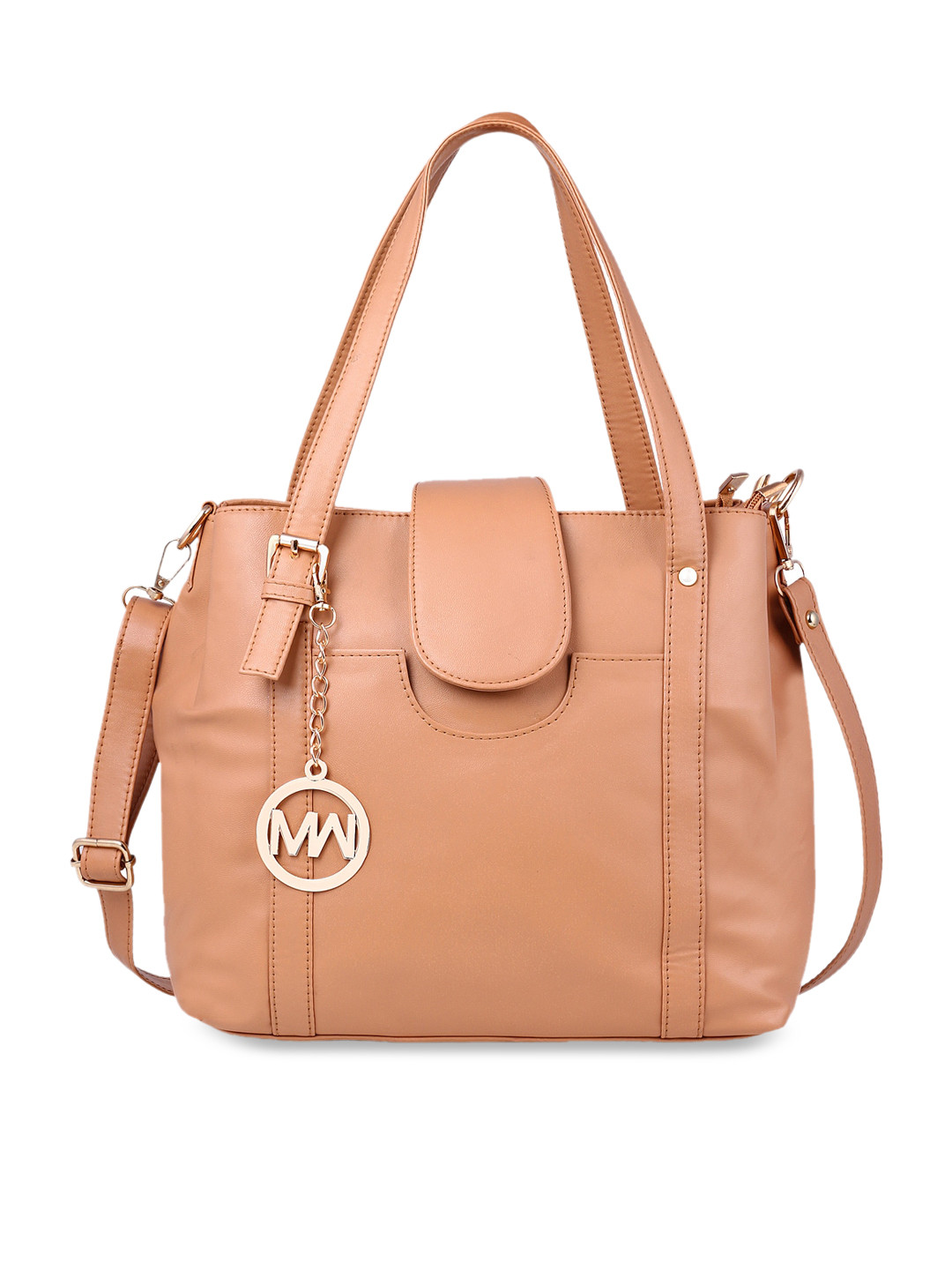 

WOMEN MARKS Beige Solid Handheld Bag