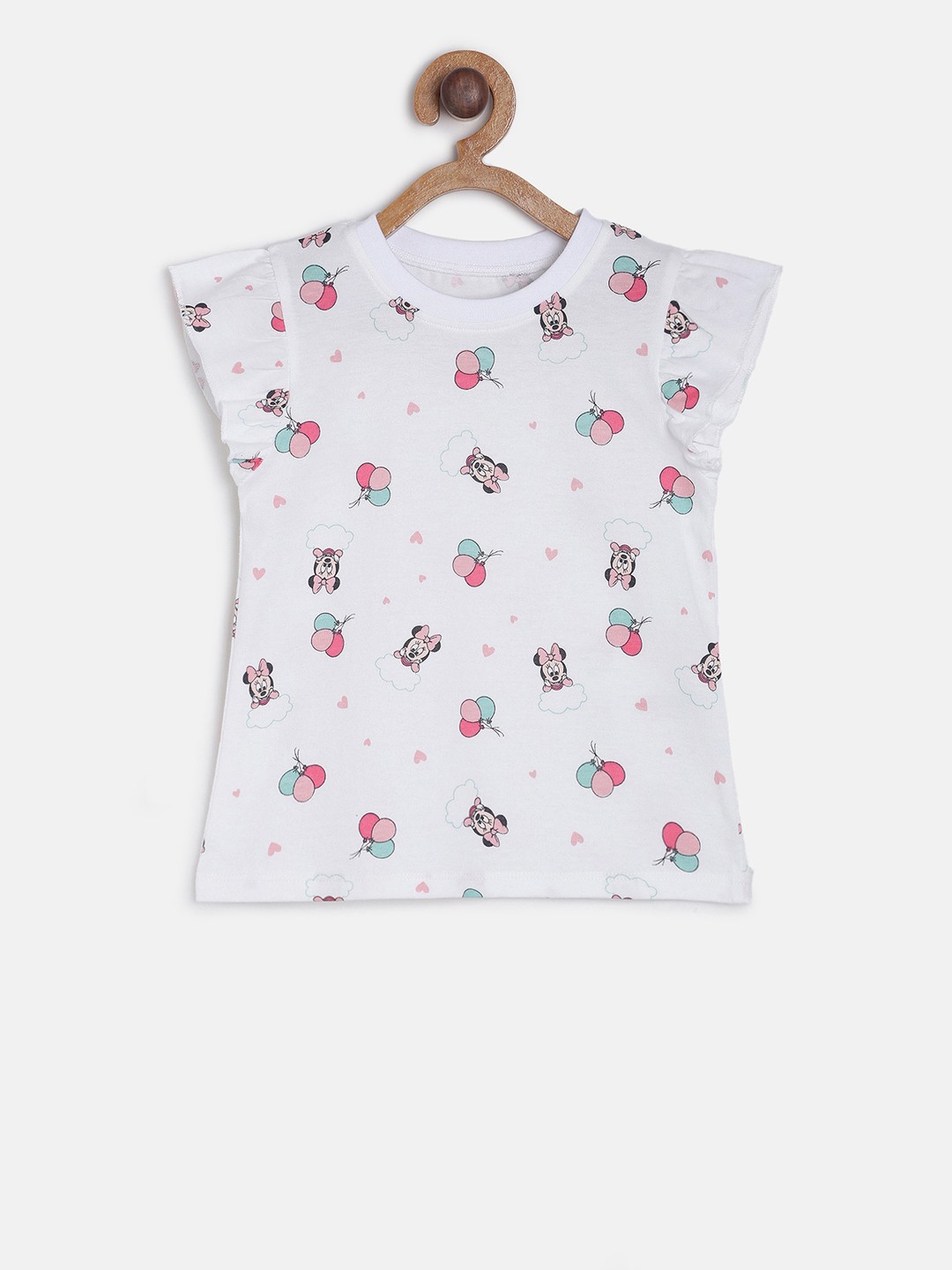 

MINI KLUB Girls Multicoloured Printed Pure Cotton Top, Multi