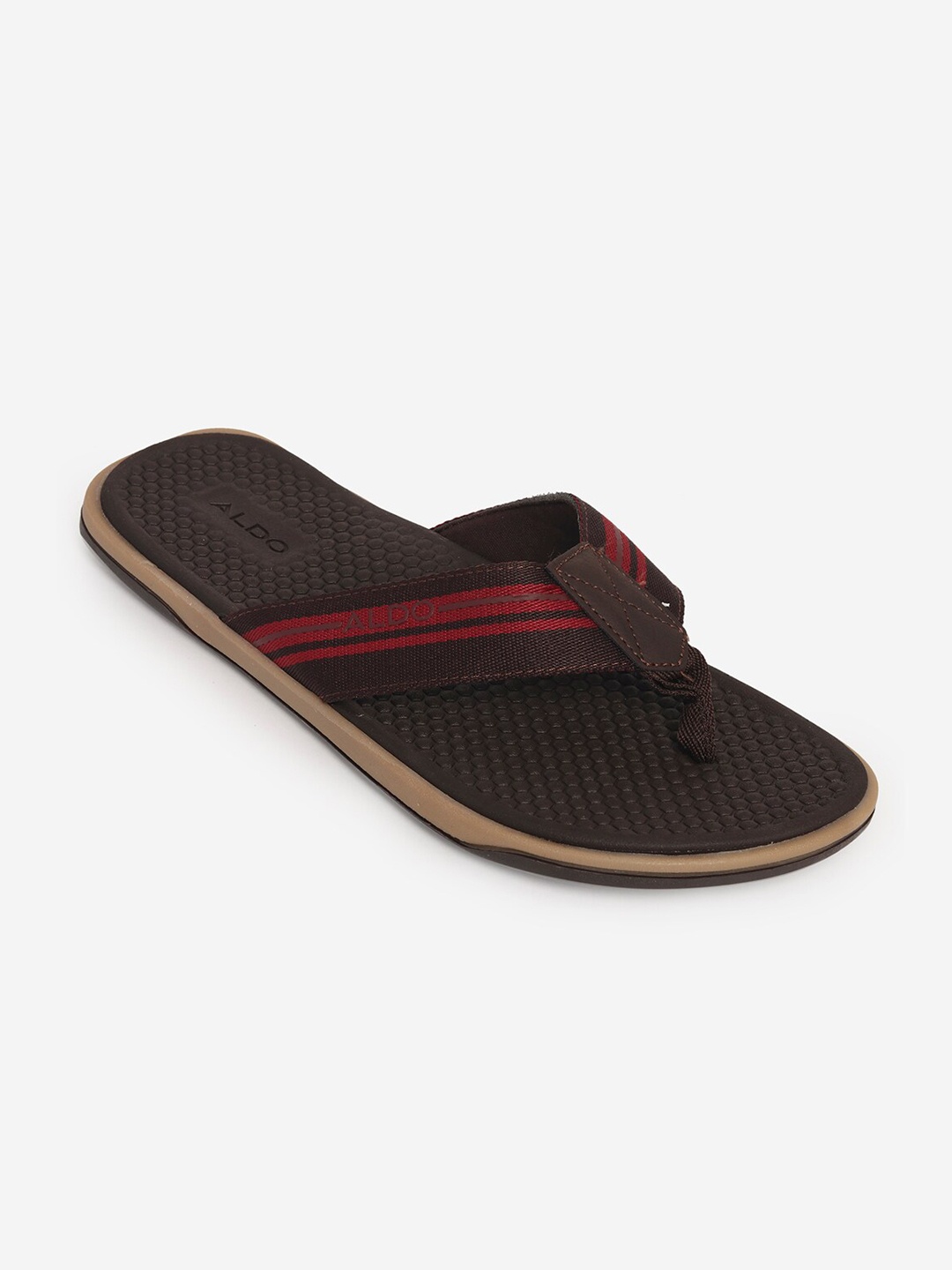 ALDO Men Brown & Red Comfort Sandals