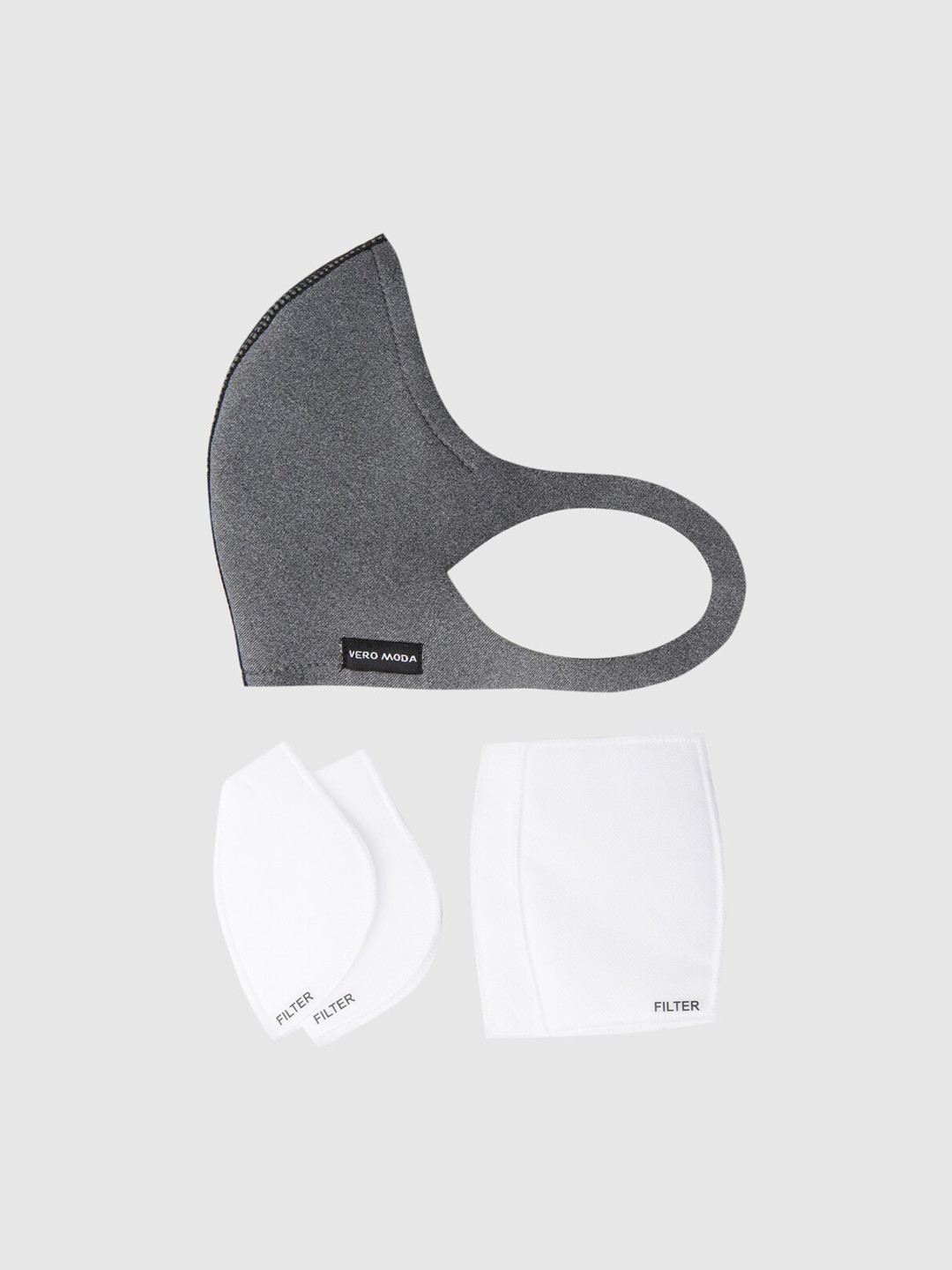 

Vero Moda Grey 3PLY Anti-Bacterial Knit Mask with Changeable Filters