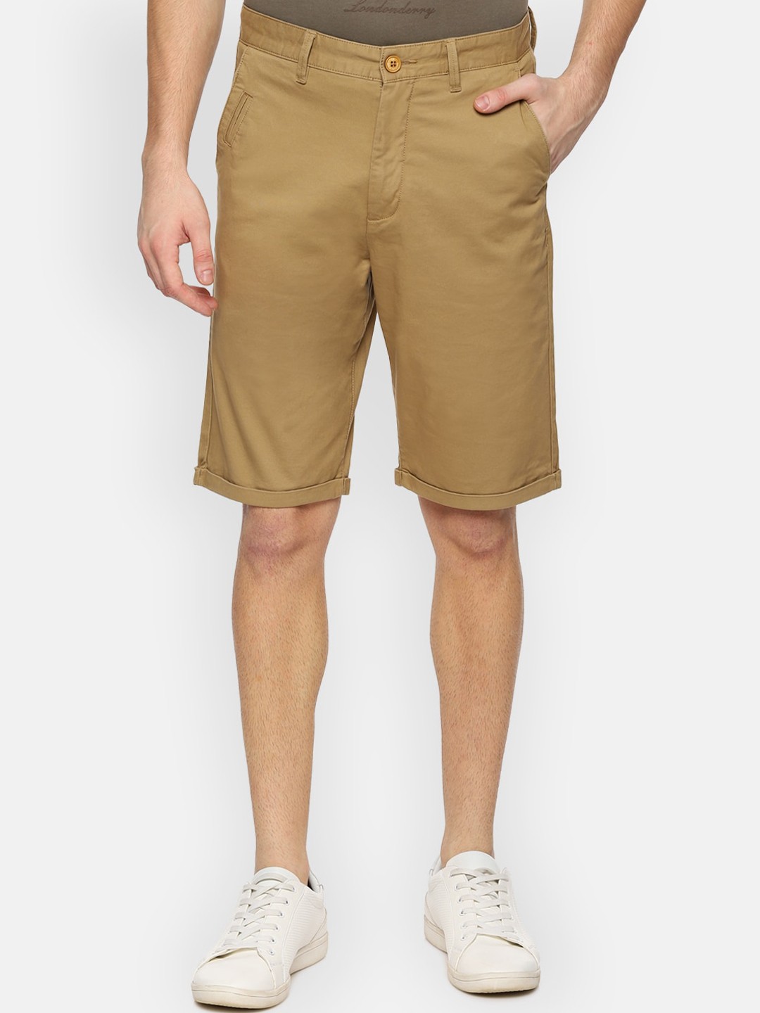 

Louis Philippe Sport Men Khaki Solid Regular Shorts