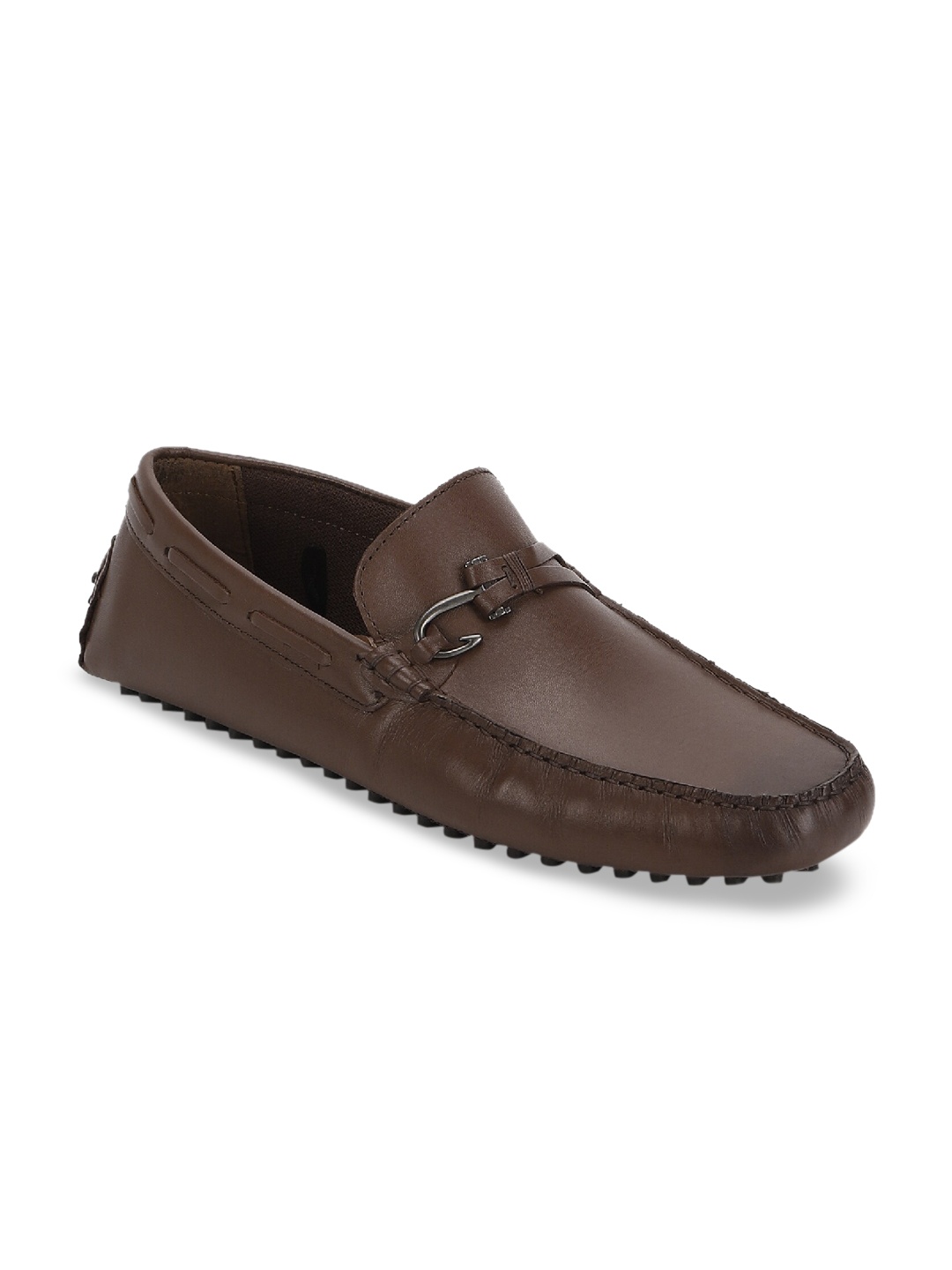 

Red Tape Men Coffee Brown Solid Leather Formal Loafers
