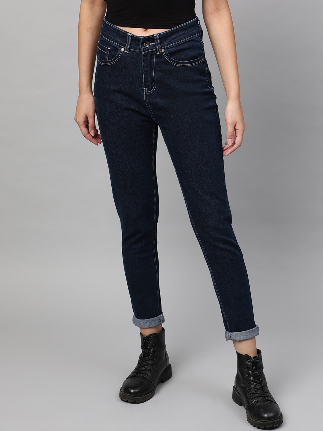 

STREET 9 Women Blue Skinny Fit Mid-Rise Clean Look Stretchable Jeans