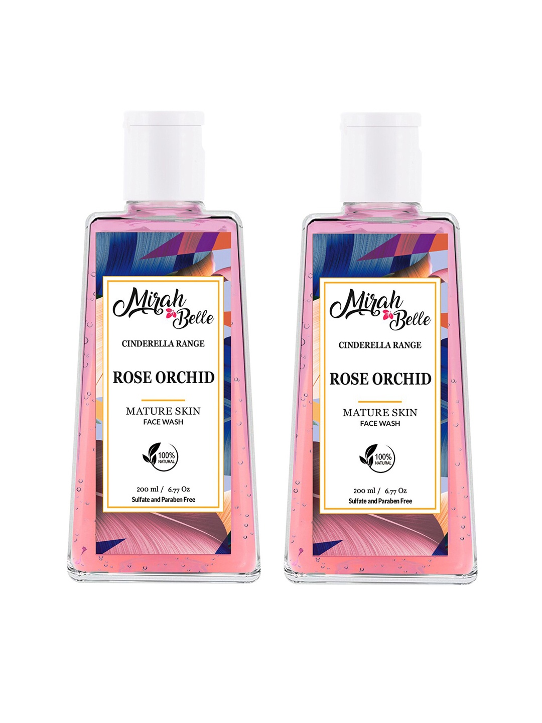 Mirah Belle Set of 2 Rose Mature Skin Face Wash 400 ml, Off white
