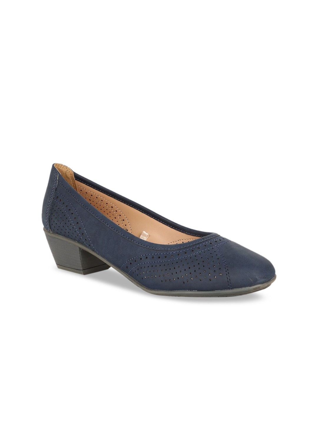 

Bata Women Blue Solid Pumps