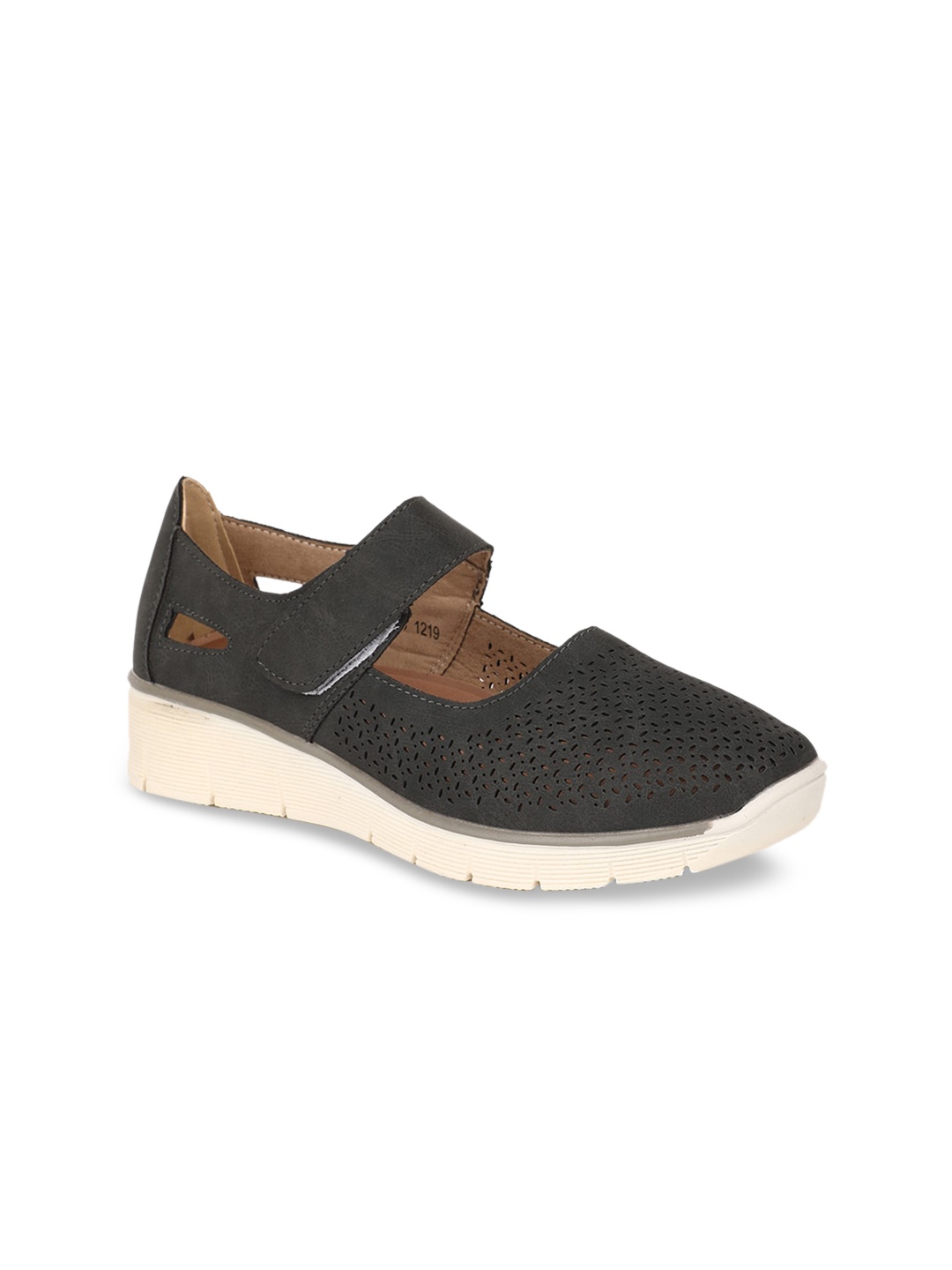 

Bata Women Charcoal Grey Textured Sneakers