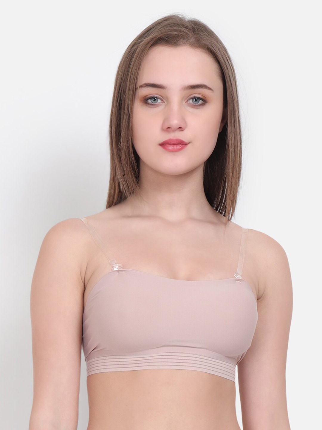 

Lebami Beige Solid Non-Wired Lightly Padded Everyday Bra T.P Tube_D.Skiin_30A