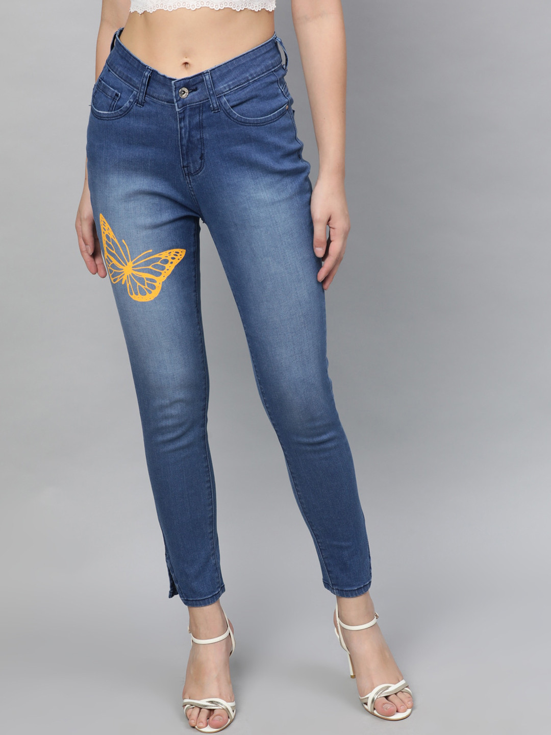 

STREET 9 Women Blue Skinny Fit Mid-Rise Clean Look Stretchable Jeans