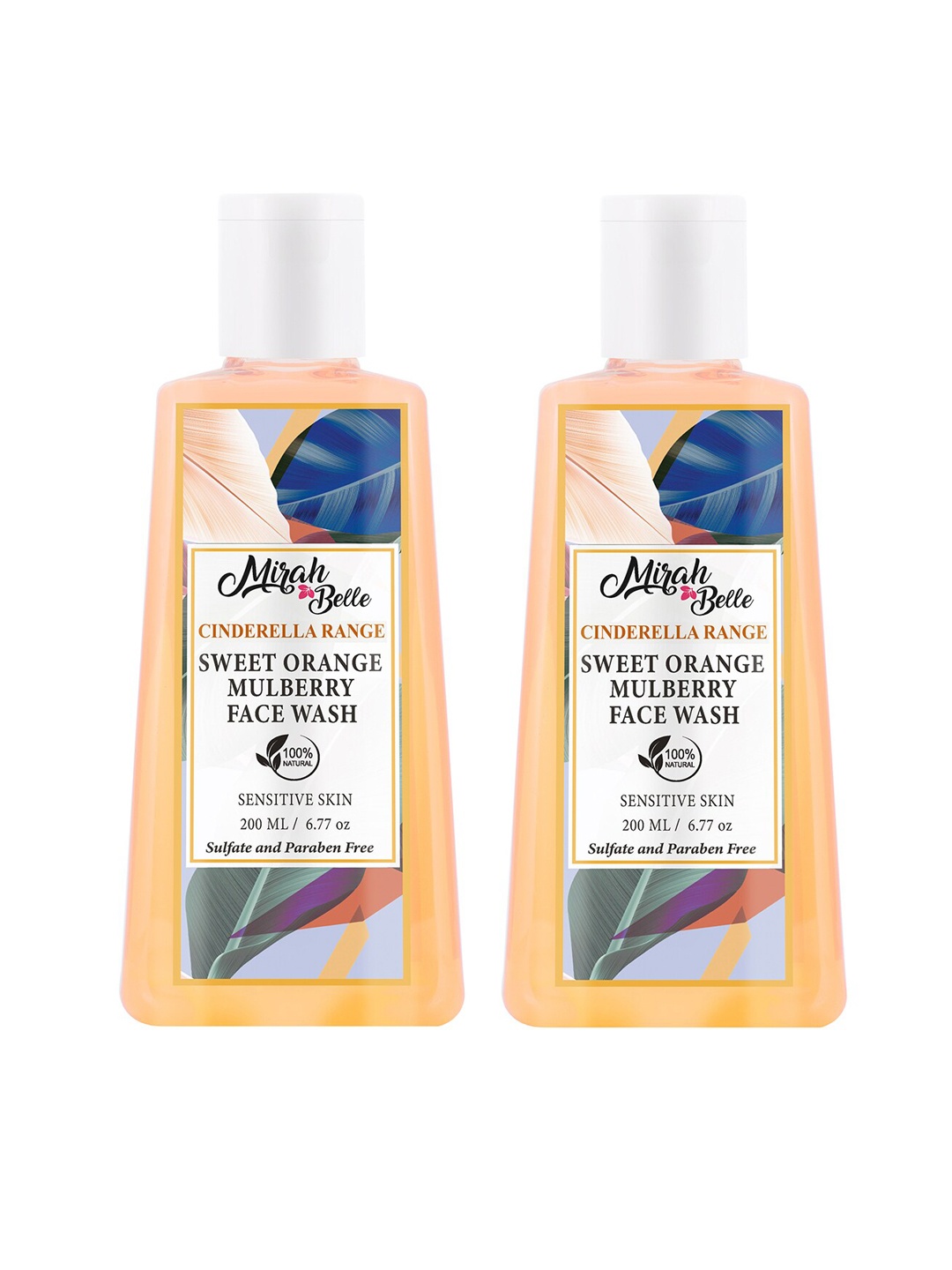 

Mirah Belle Pack of 2 Sweet Orange Skin Brightening Face Wash 200 ml (each), Off white