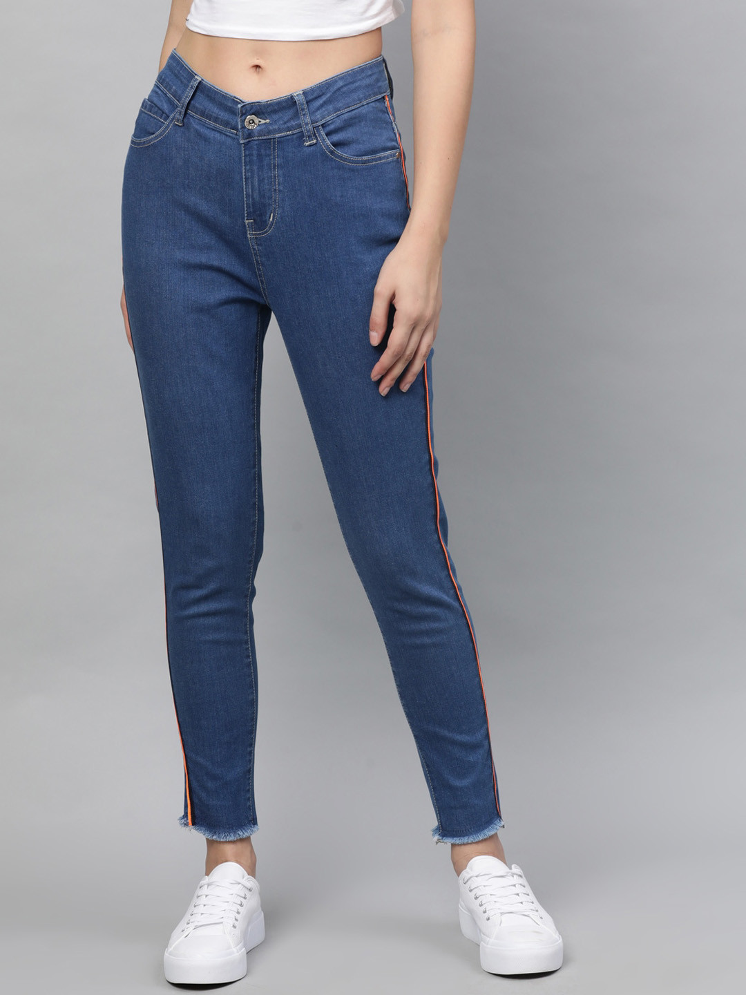 

STREET 9 Women Blue Skinny Fit Mid-Rise Clean Look Stretchable Jeans
