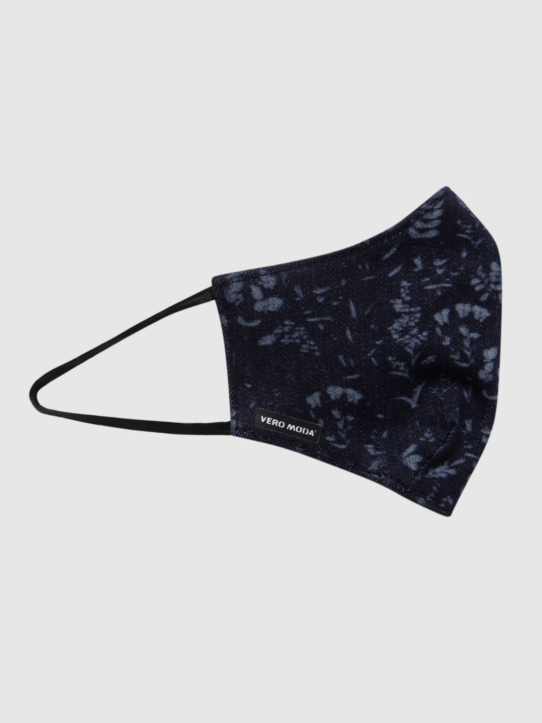 

Vero Moda Floral Lightweight Denim 3PLY Anti-Bacterial Mask, Blue