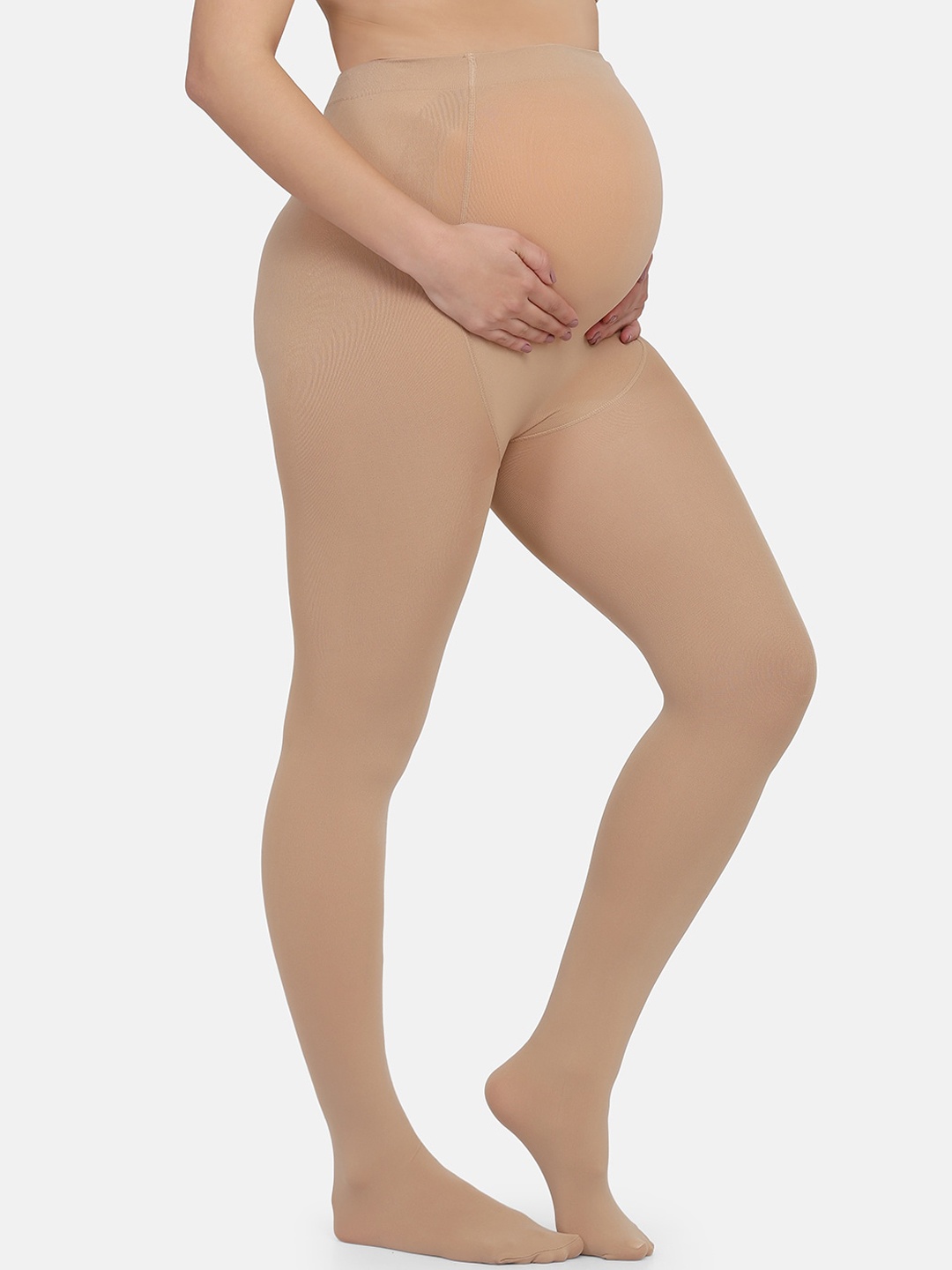 

MAMMA PRESTO Women Beige Solid Maternity Stockings