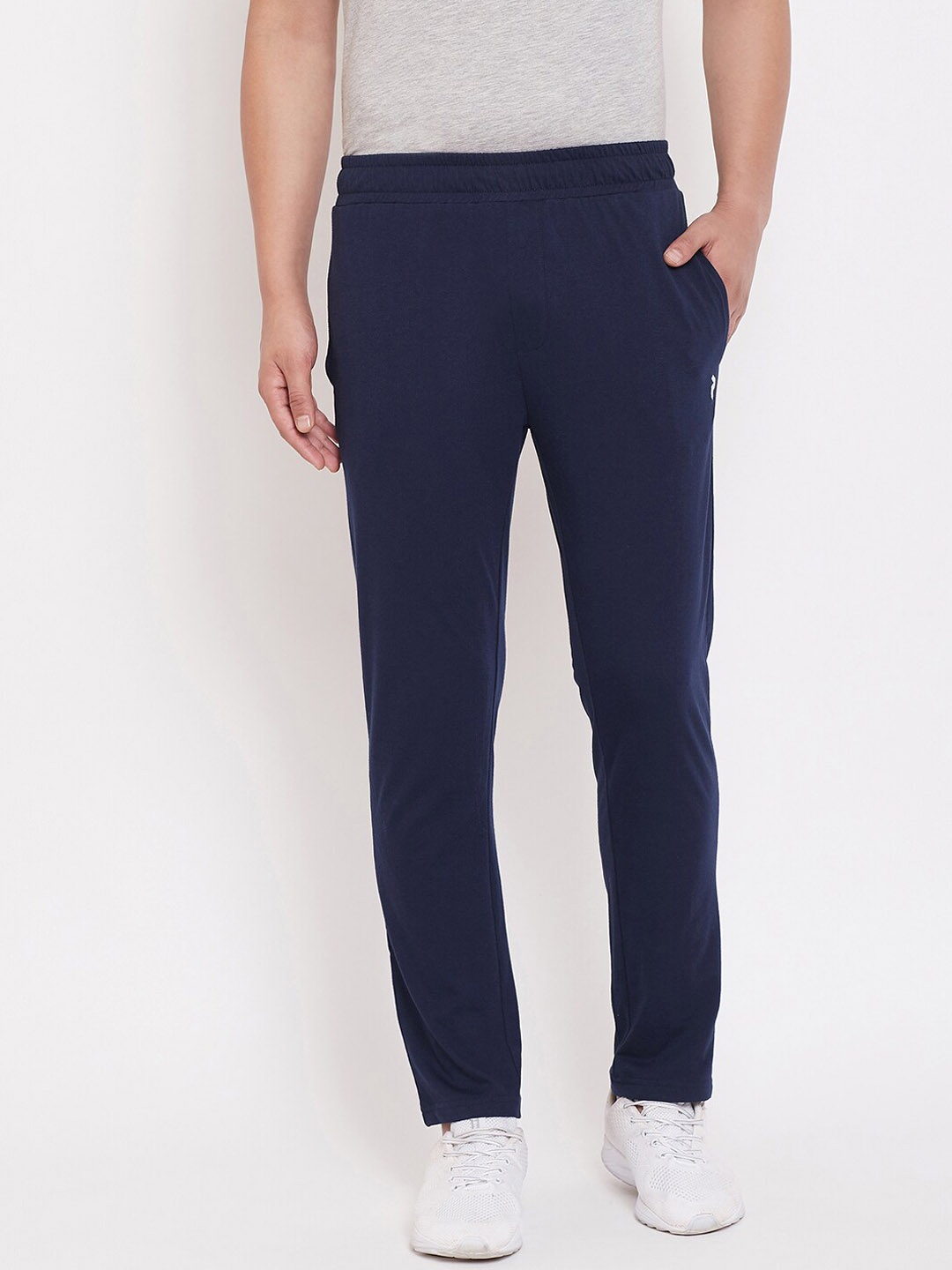 

PERFKT-U Men Navy Regular Fit Solid Trackpants, Navy blue
