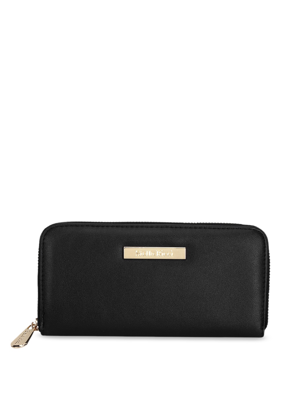 

Stella Ricci Women Black Solid Zip Around Wallet
