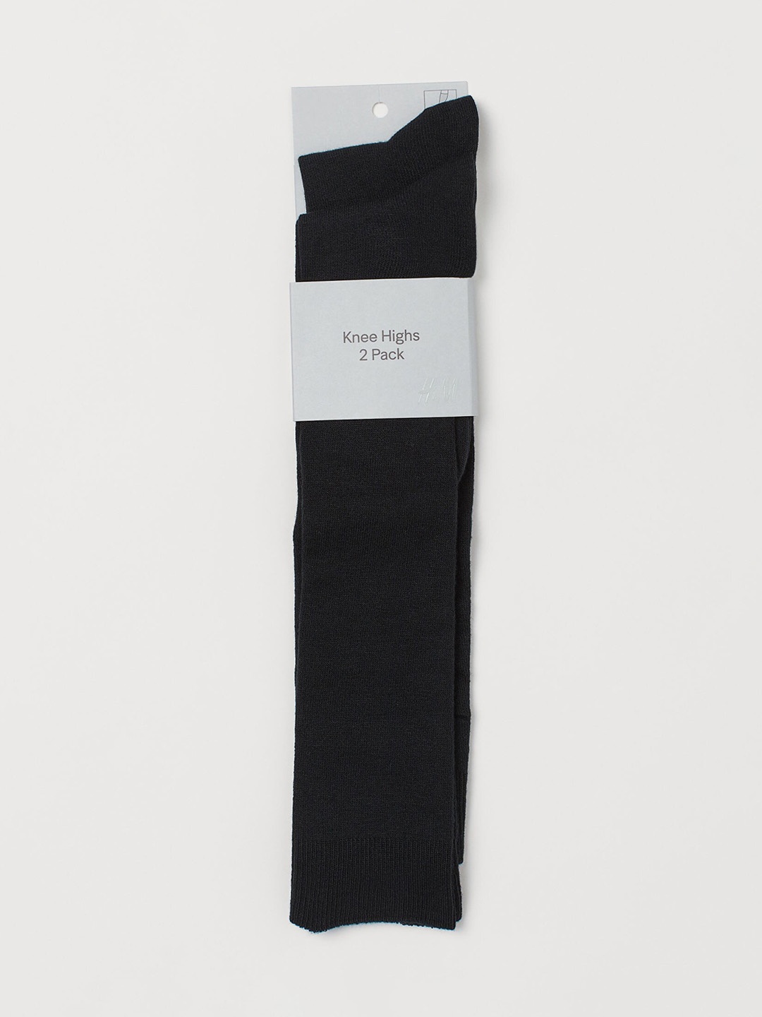 

H&M Women Black Solid 2-Pack Knee Socks