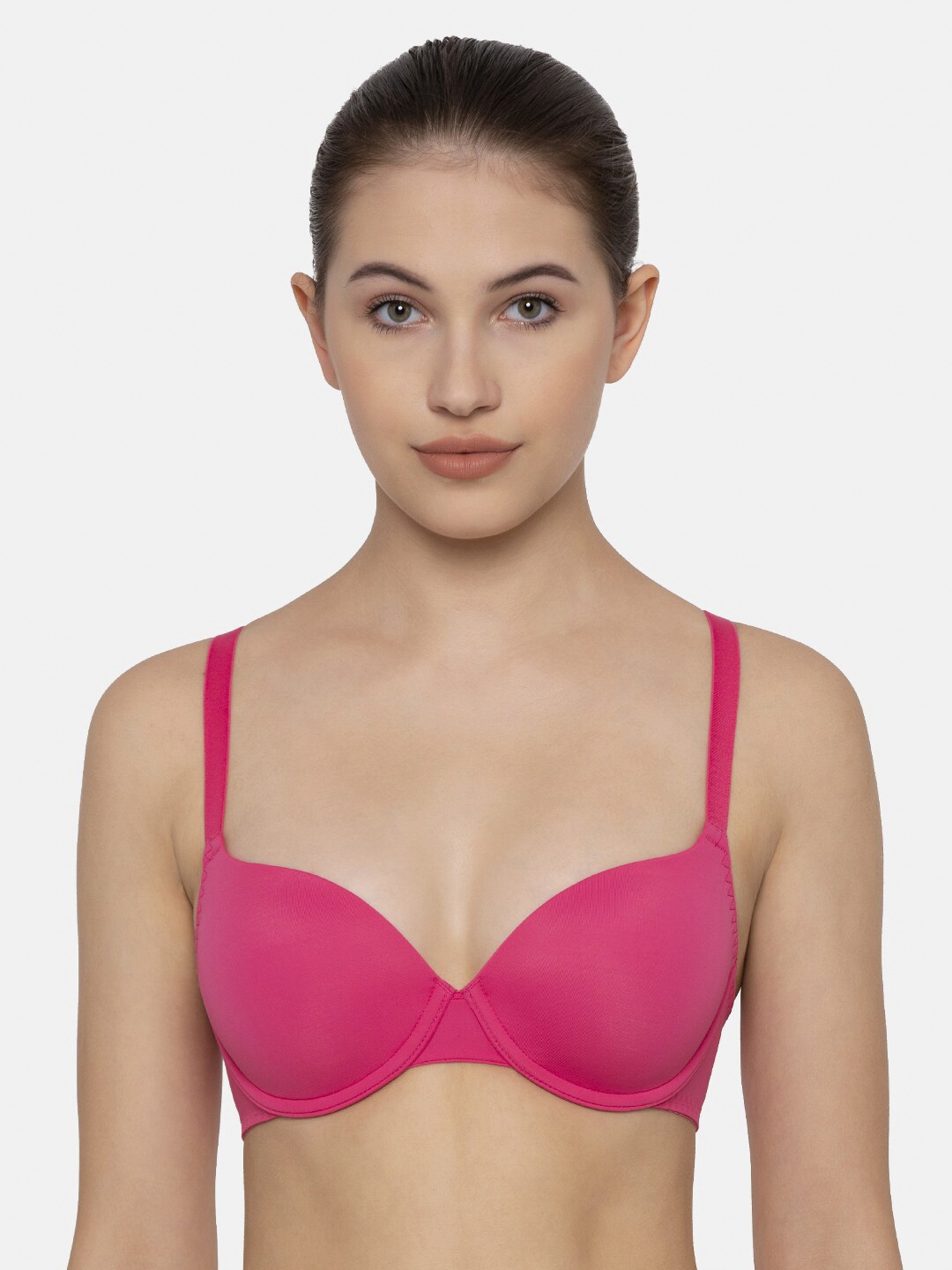 Triumph T-Shirt Bra 77 Wired Padded Seamless Everyday Bra, Pink