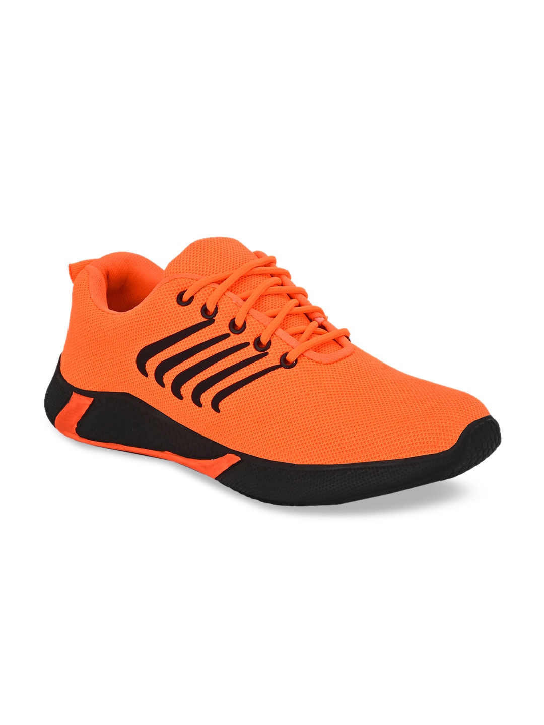 

mr.wonker Men Orange Woven Design Sneakers