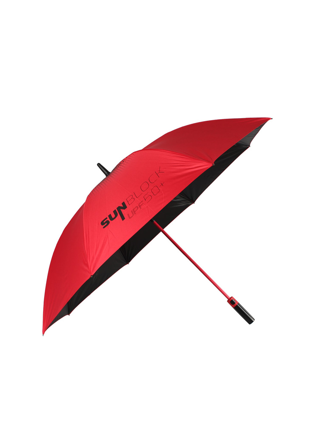 

Johns Unisex Red & Black Printed 685 Golf Sun-Block Semi-Automatic Umbrella