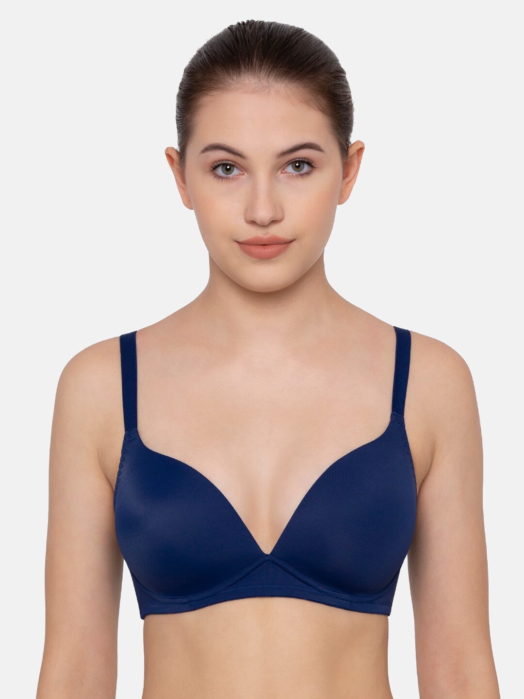 

Triumph T-Shirt Bra 77 Invisible Padded Wireless Seamless Everyday Bra, Navy blue