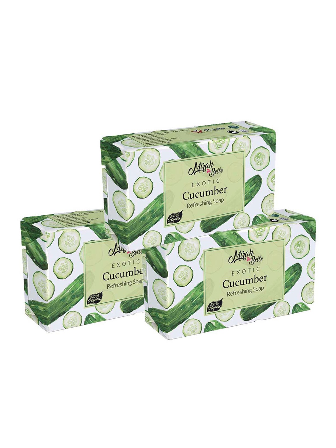 

Mirah Belle Set of 2 Cucumber Refreshing Soap 375 g, Green