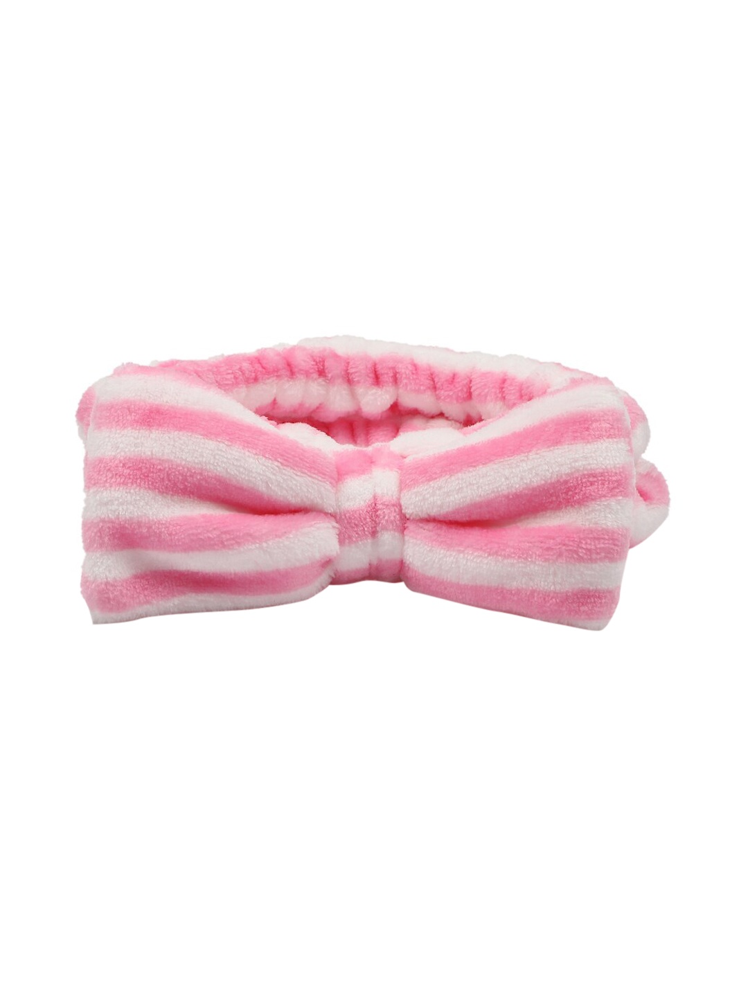

FOREVER 21 Women Pink Striped Bow Hairband