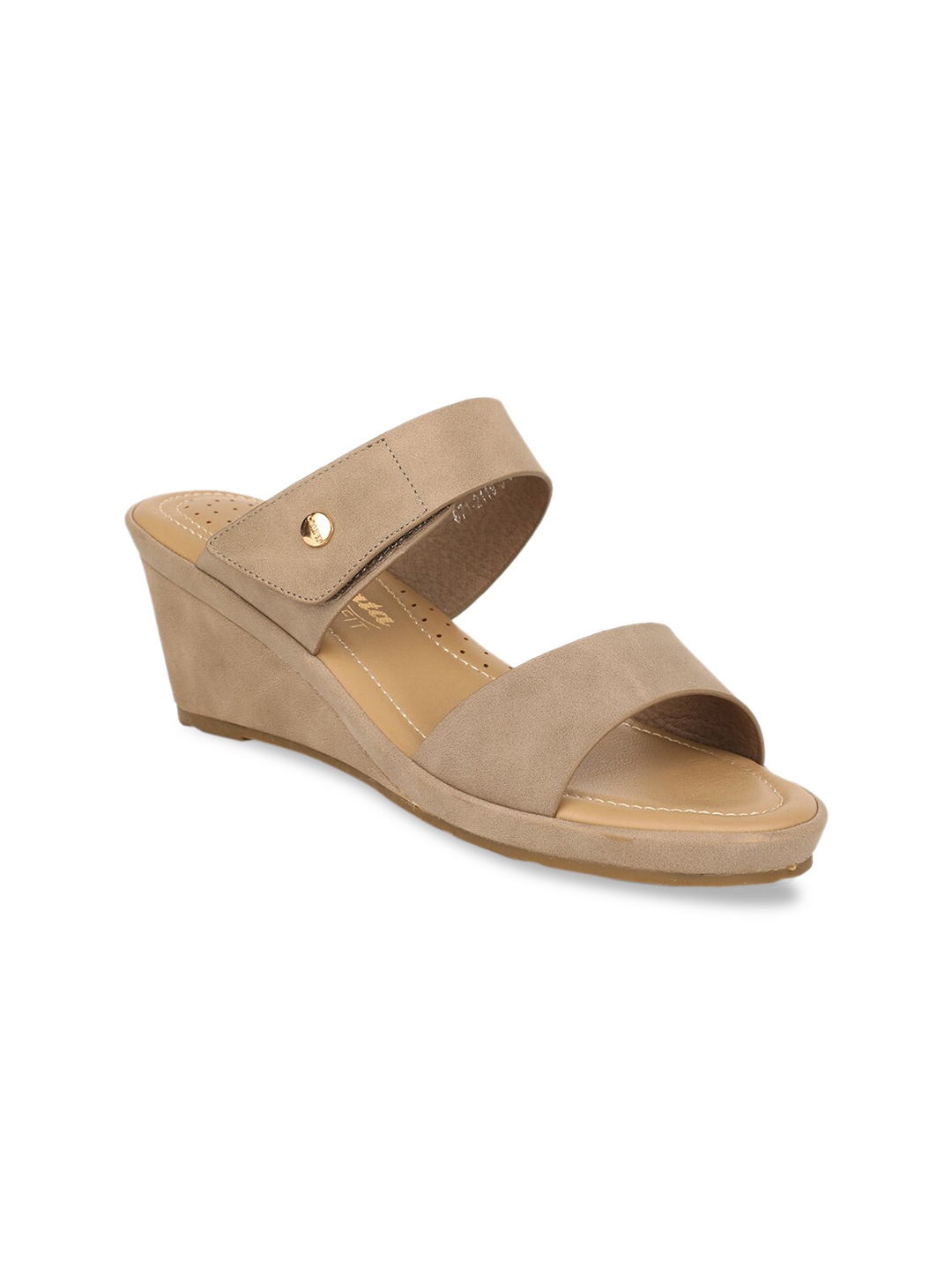 

Bata Women Beige Solid Wedges