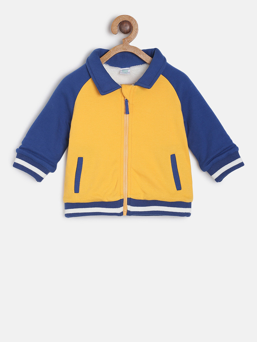 

MINI KLUB Boys Yellow Solid Tailored Jacket
