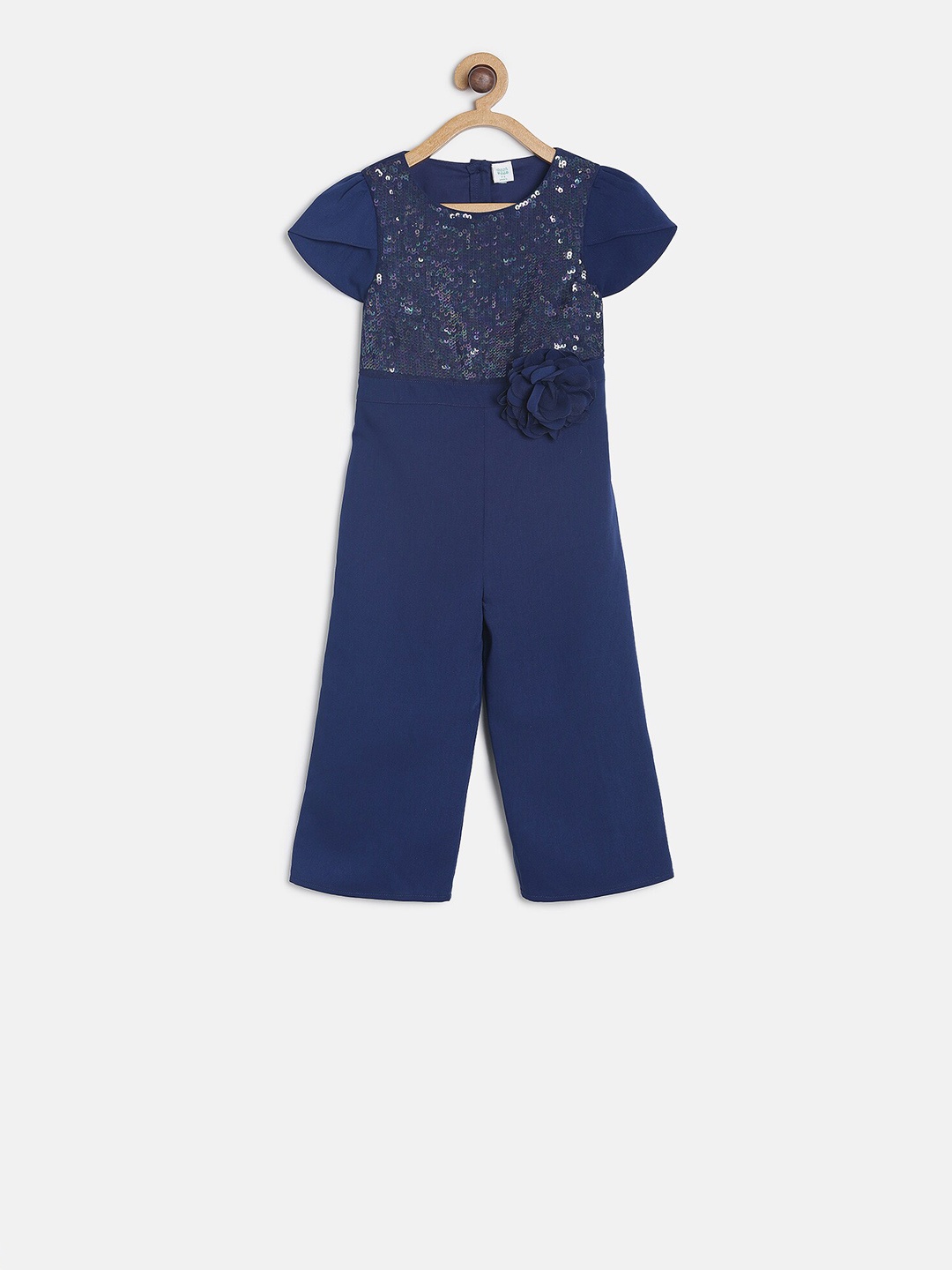 

MINI KLUB Girls Navy Blue Sequined Jumpsuit