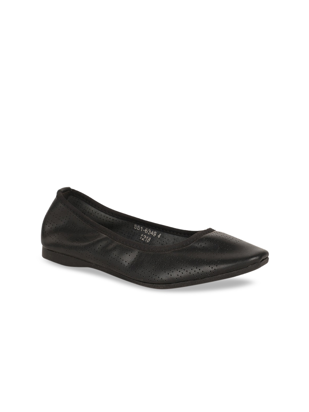 

Bata Women Black Textured Ballerinas