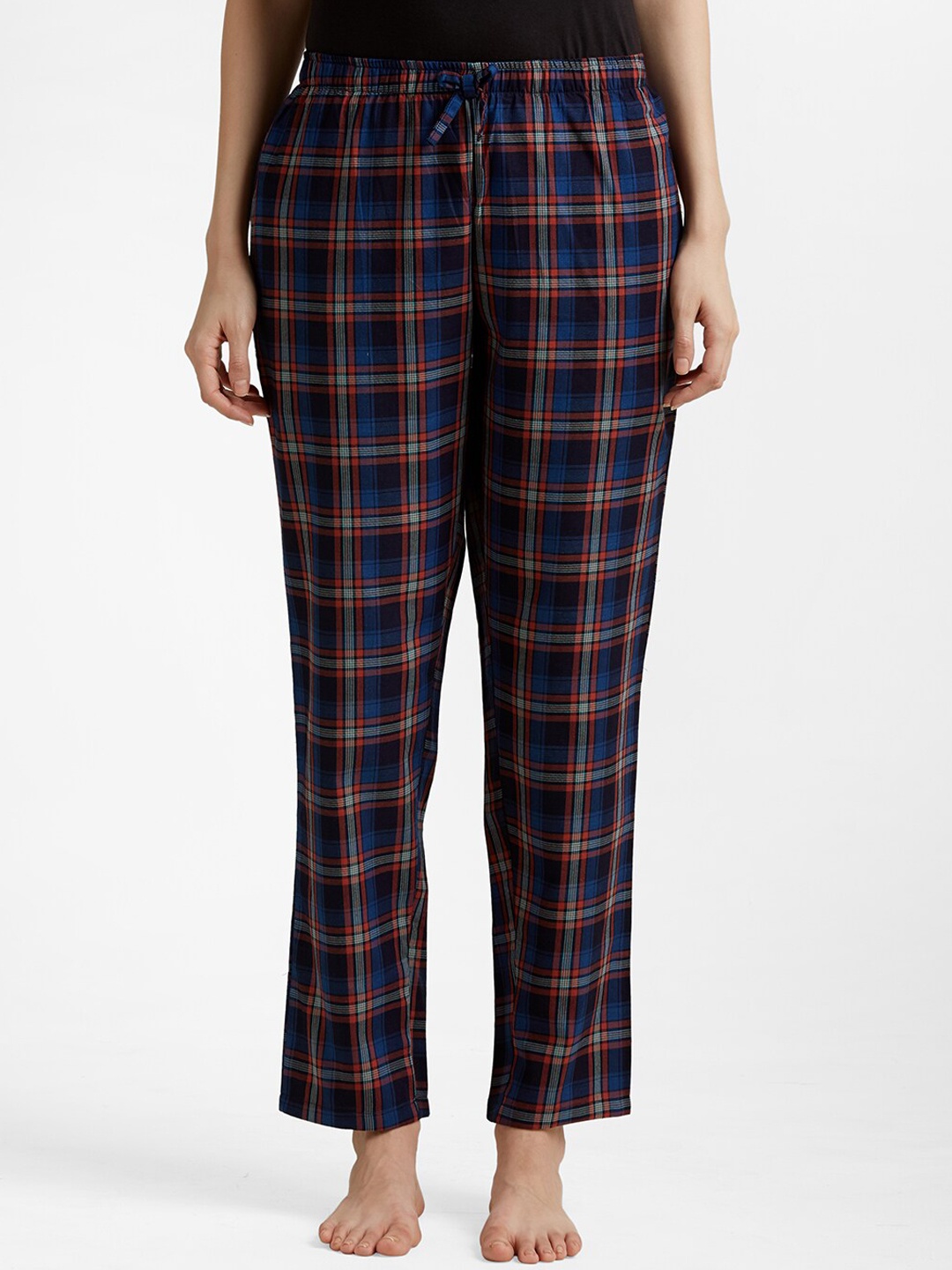 

DRAPE IN VOGUE Blue and Red Checks Pyjama