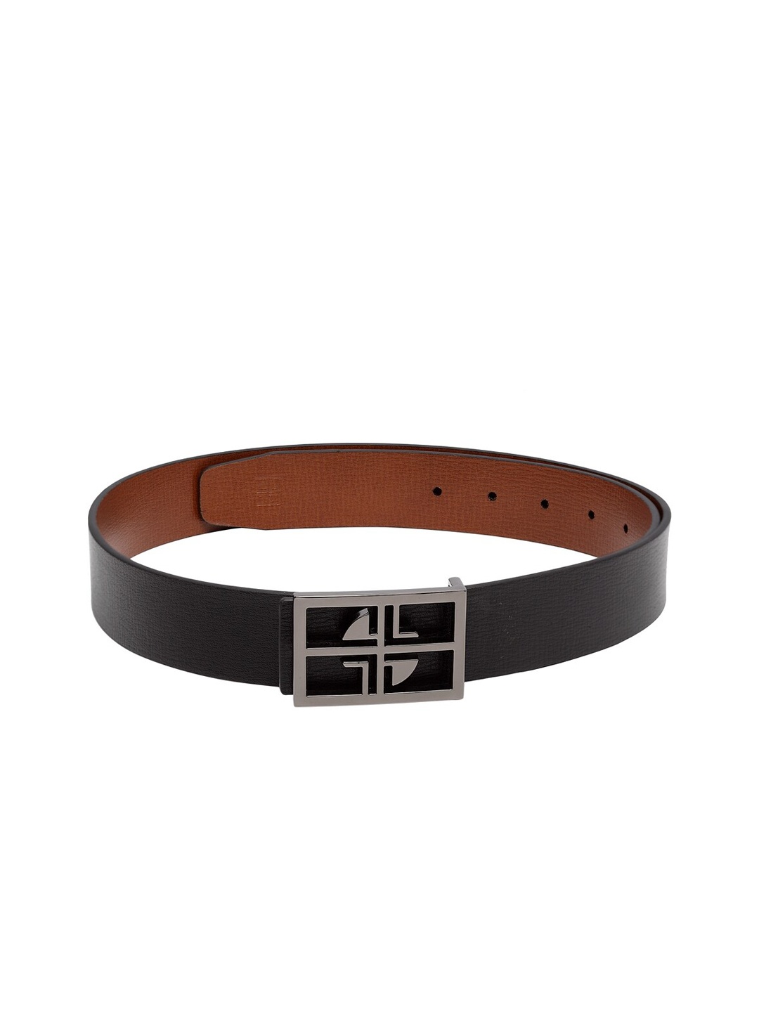 

Carlton London Men Black & Brown Solid Leather Reversible Belt